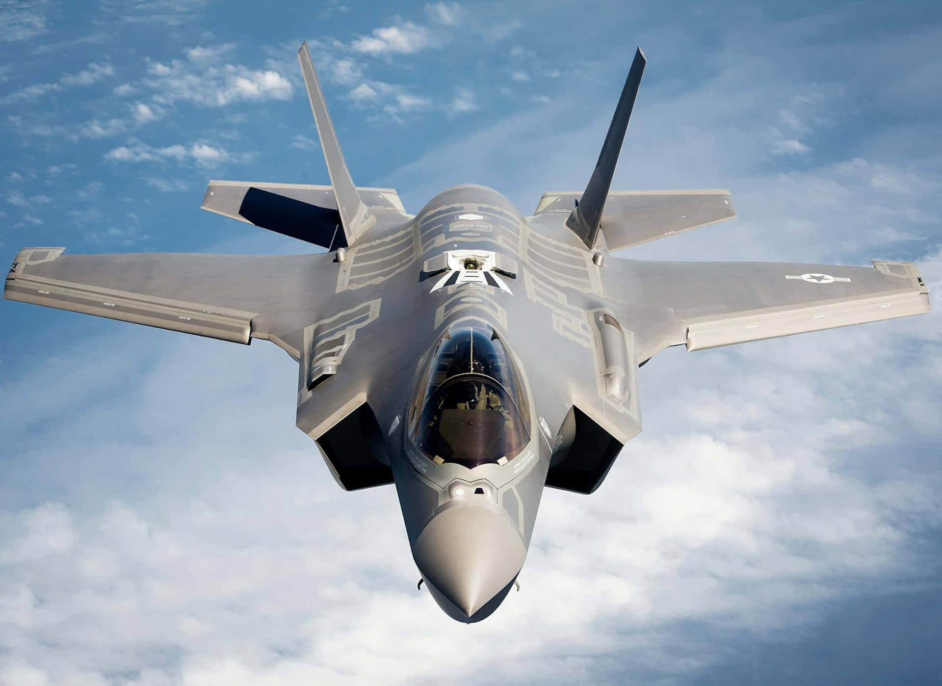 F35 Lightning I I, gray, stealth fighter jet, Full HD Desktop Wallpaper