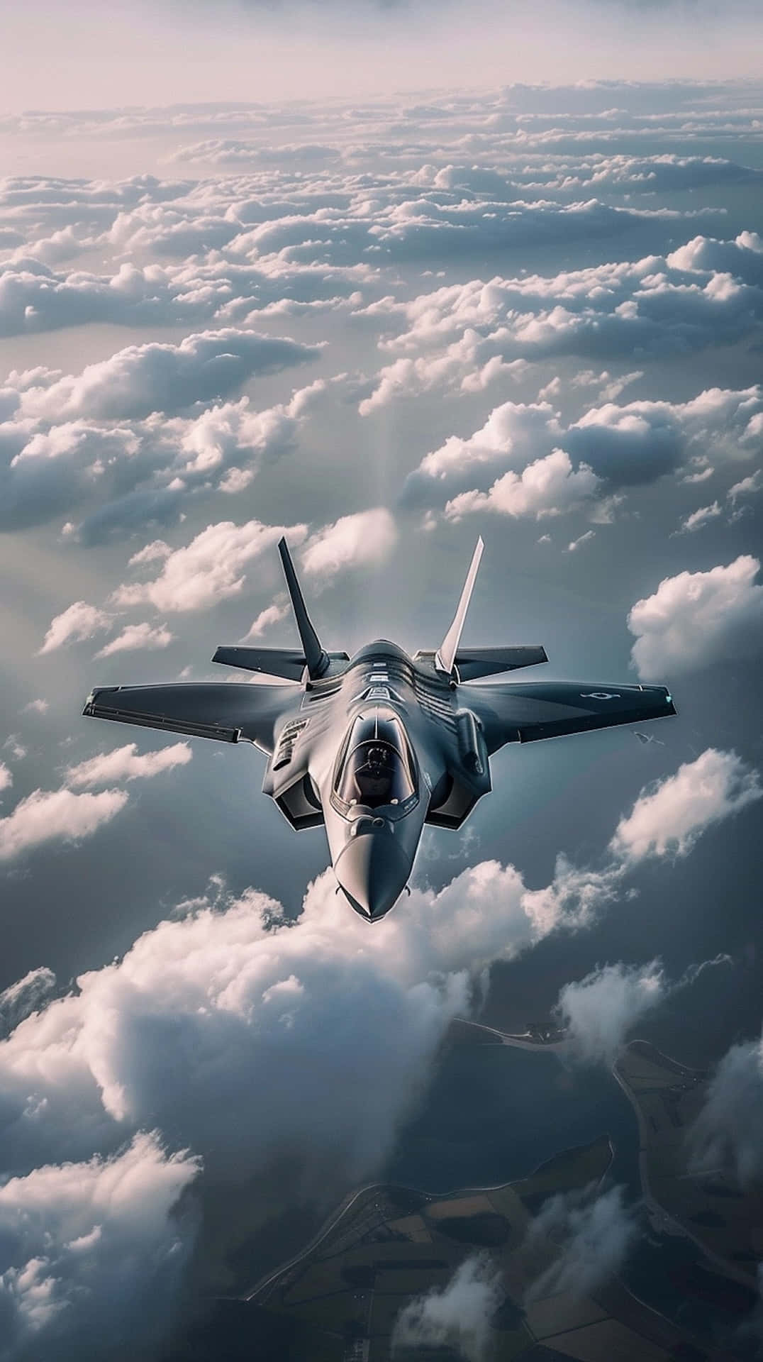 F35, jet, clouds, Full HD Phone Wallpaper