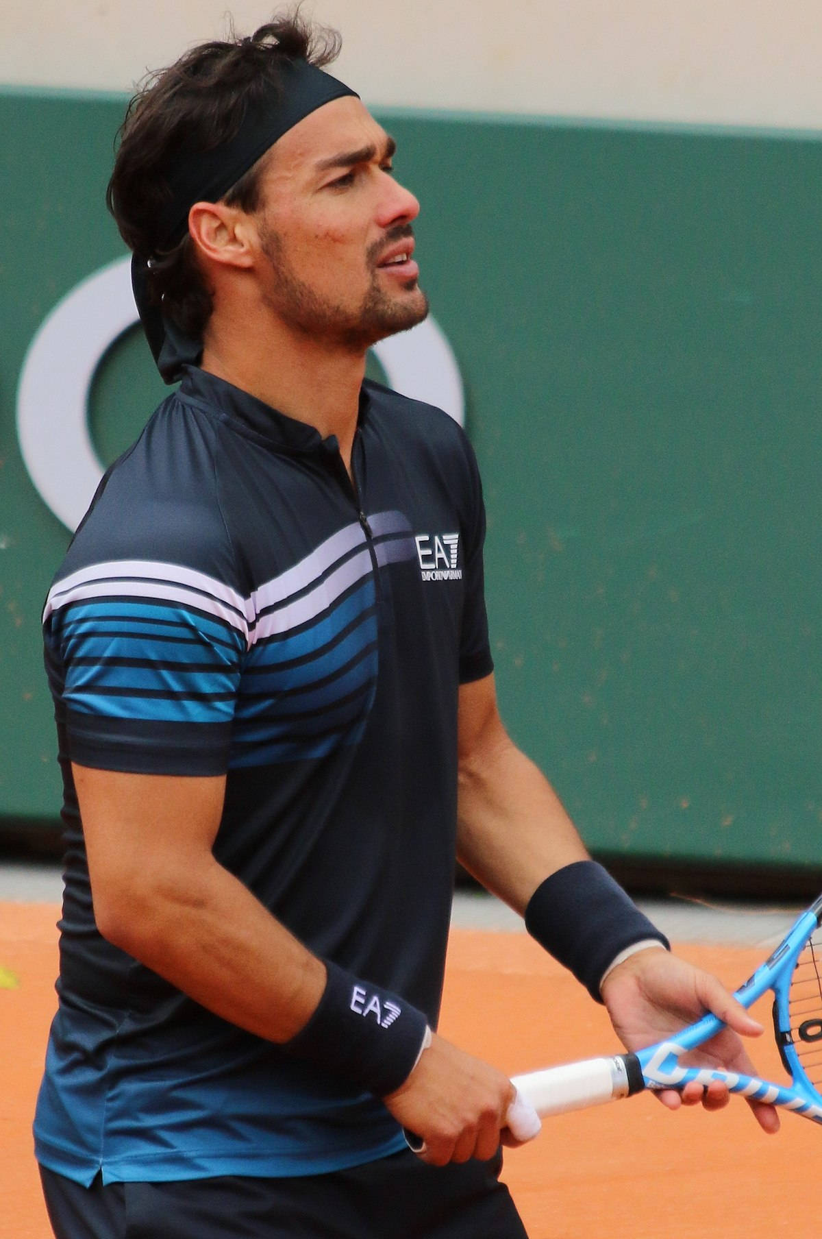 Fabio Fognini, racket, clay court, HD Phone Wallpaper