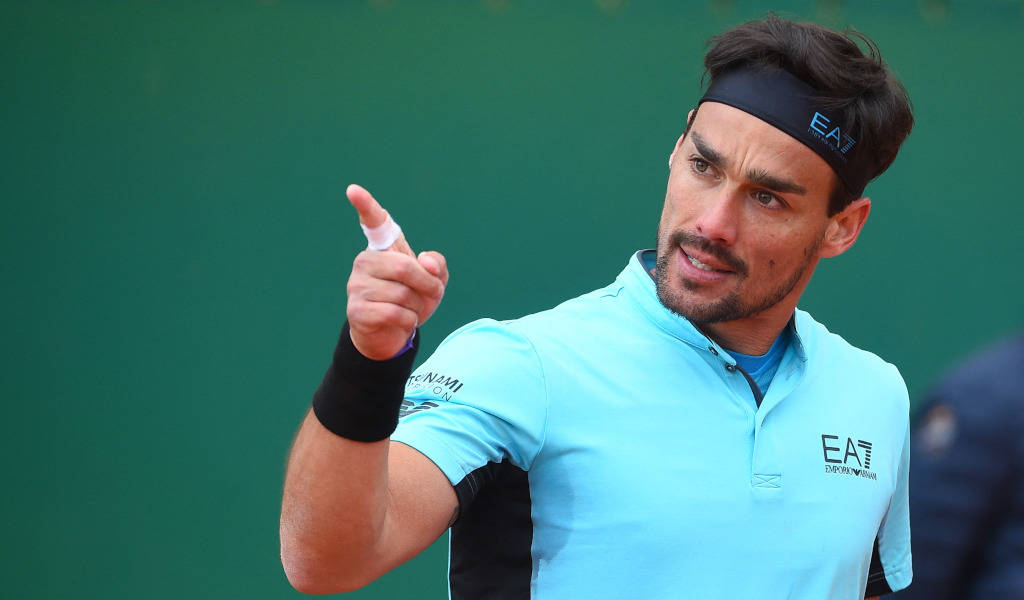 Fabio Fognini, blue shirt, light blue shirt, SD Desktop Wallpaper