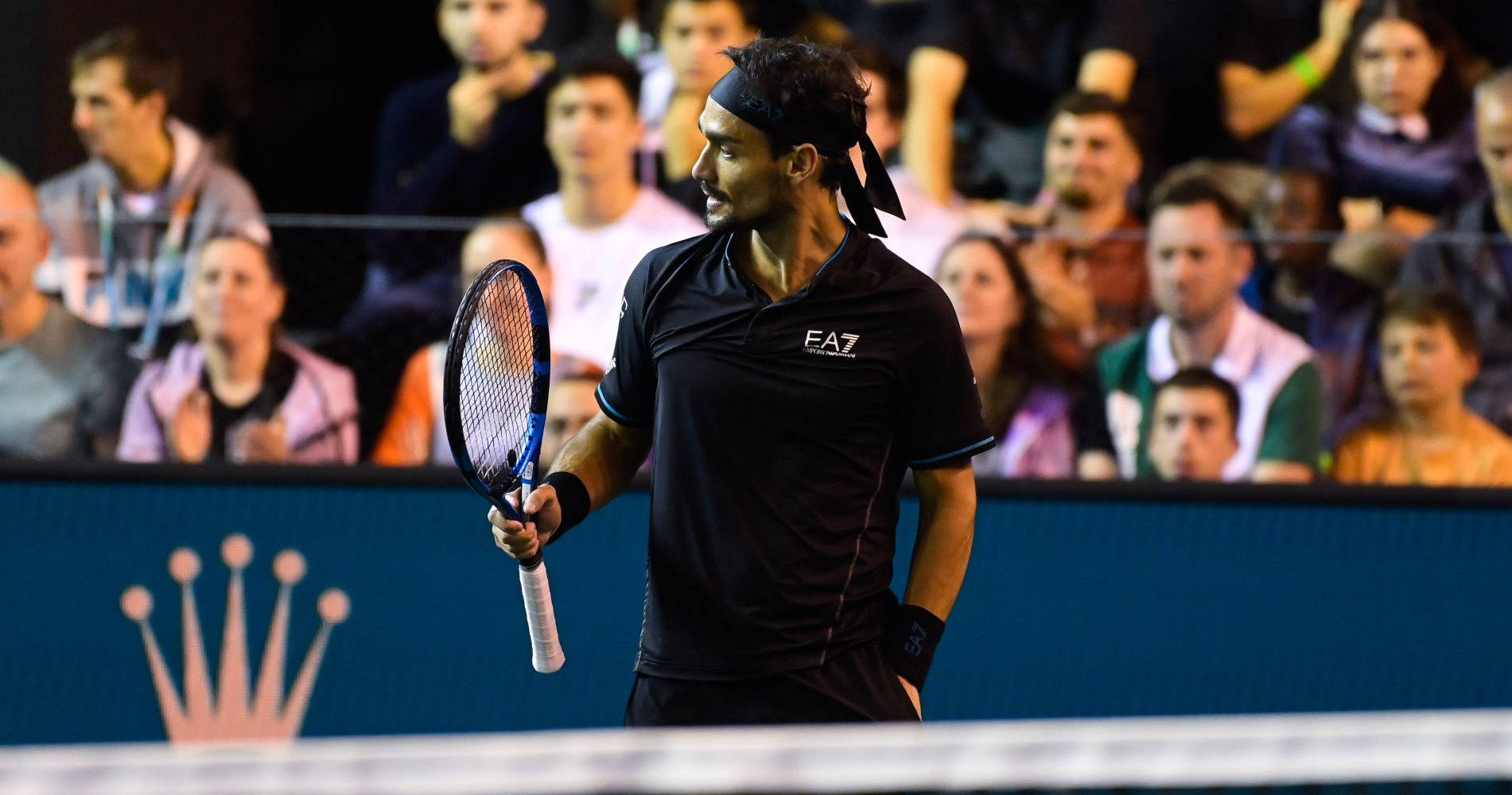 Fabio Fognini, tennis racket, black gear, HD Desktop Wallpaper