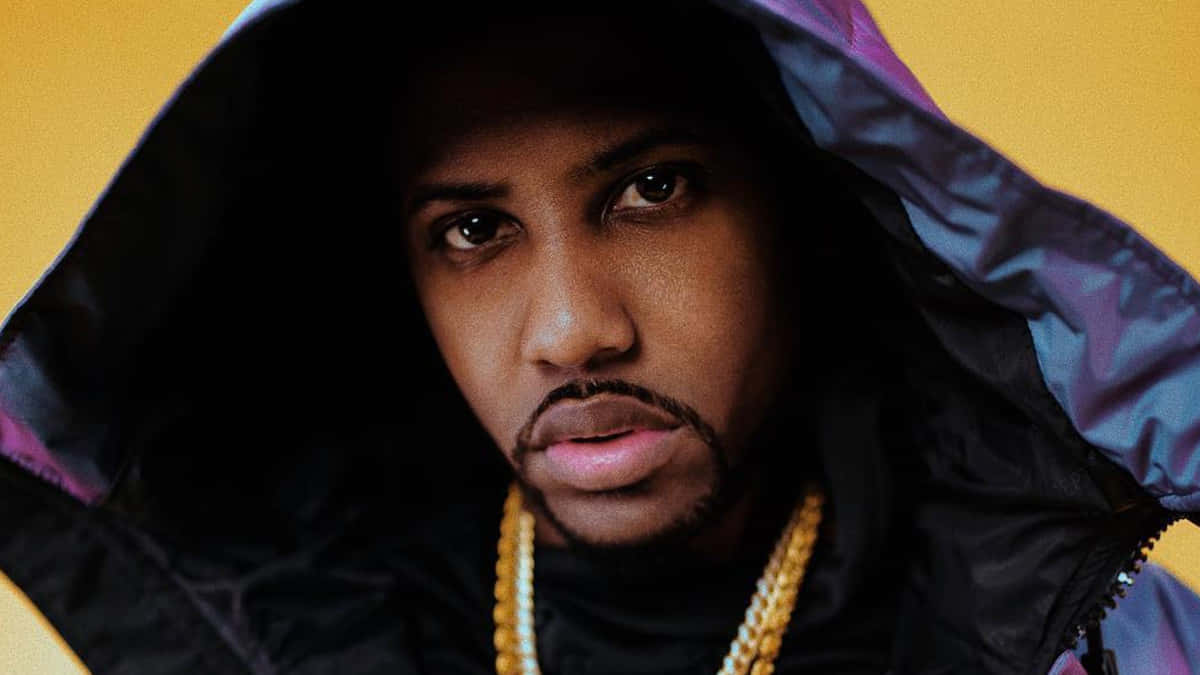 Fabolous, black hooded jacket, purple accents, SD Desktop Wallpaper