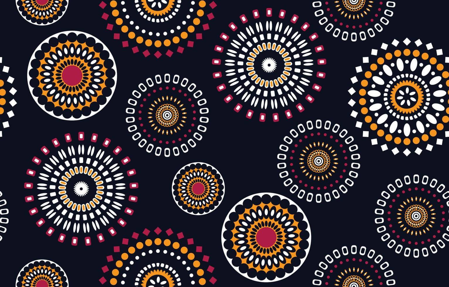 navy blue background, African wax fabric, geometric mandala patterns, HD Desktop Wallpaper