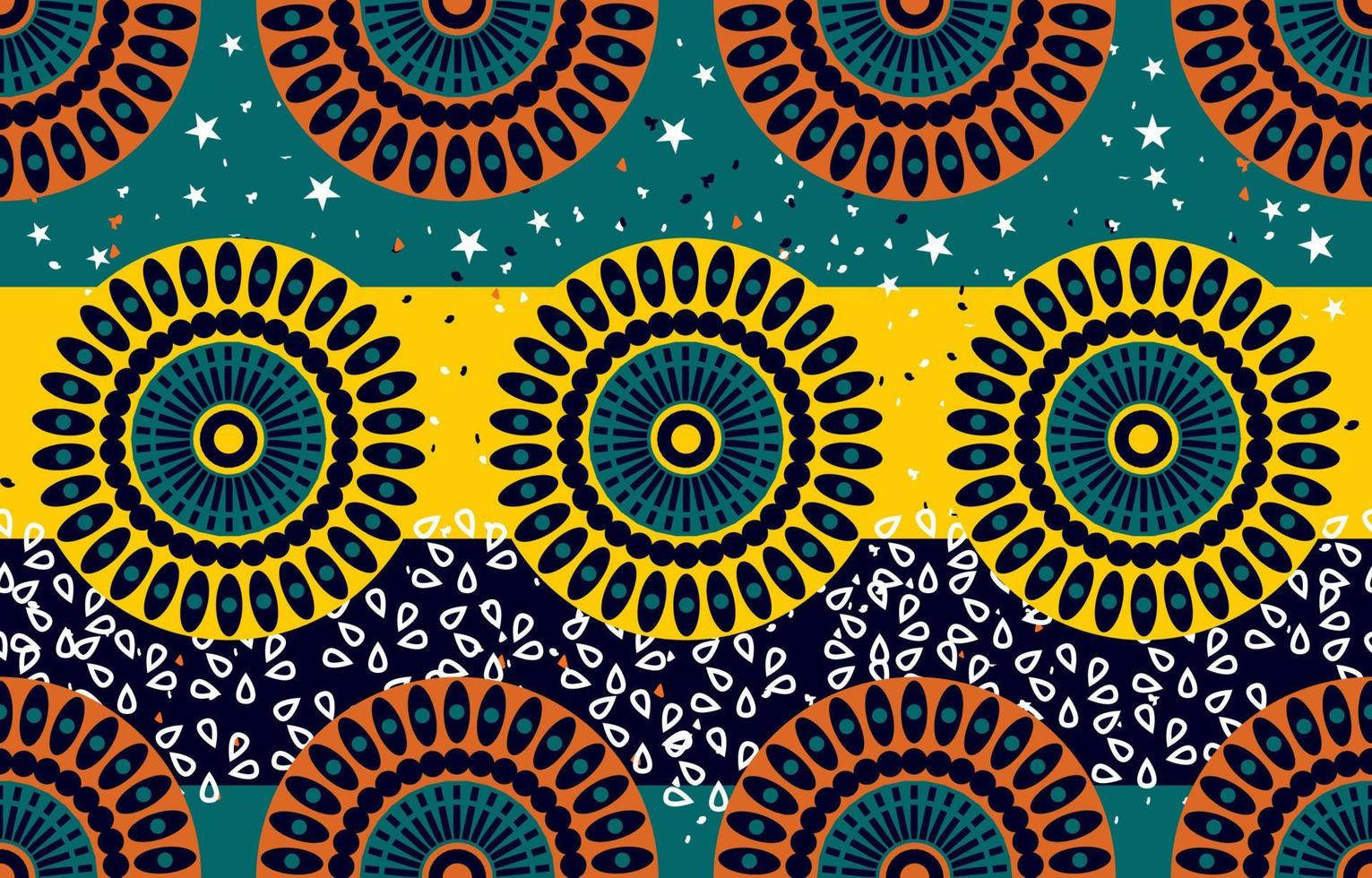 African Wax Fabric, geometric pattern, circular motifs, HD Desktop Wallpaper