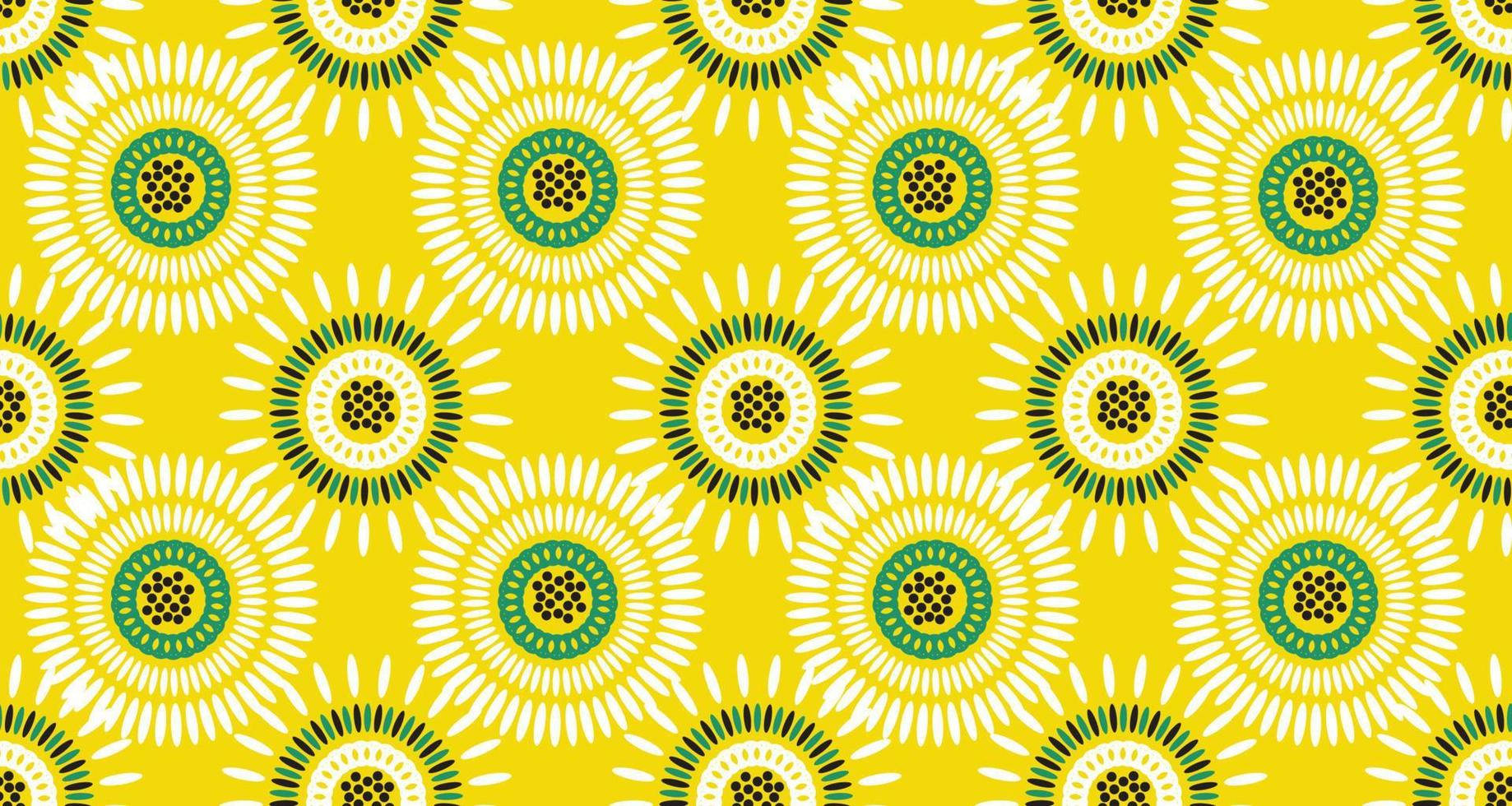African Wax Fabric, vibrant yellow, sunburst patterns, HD Desktop Wallpaper