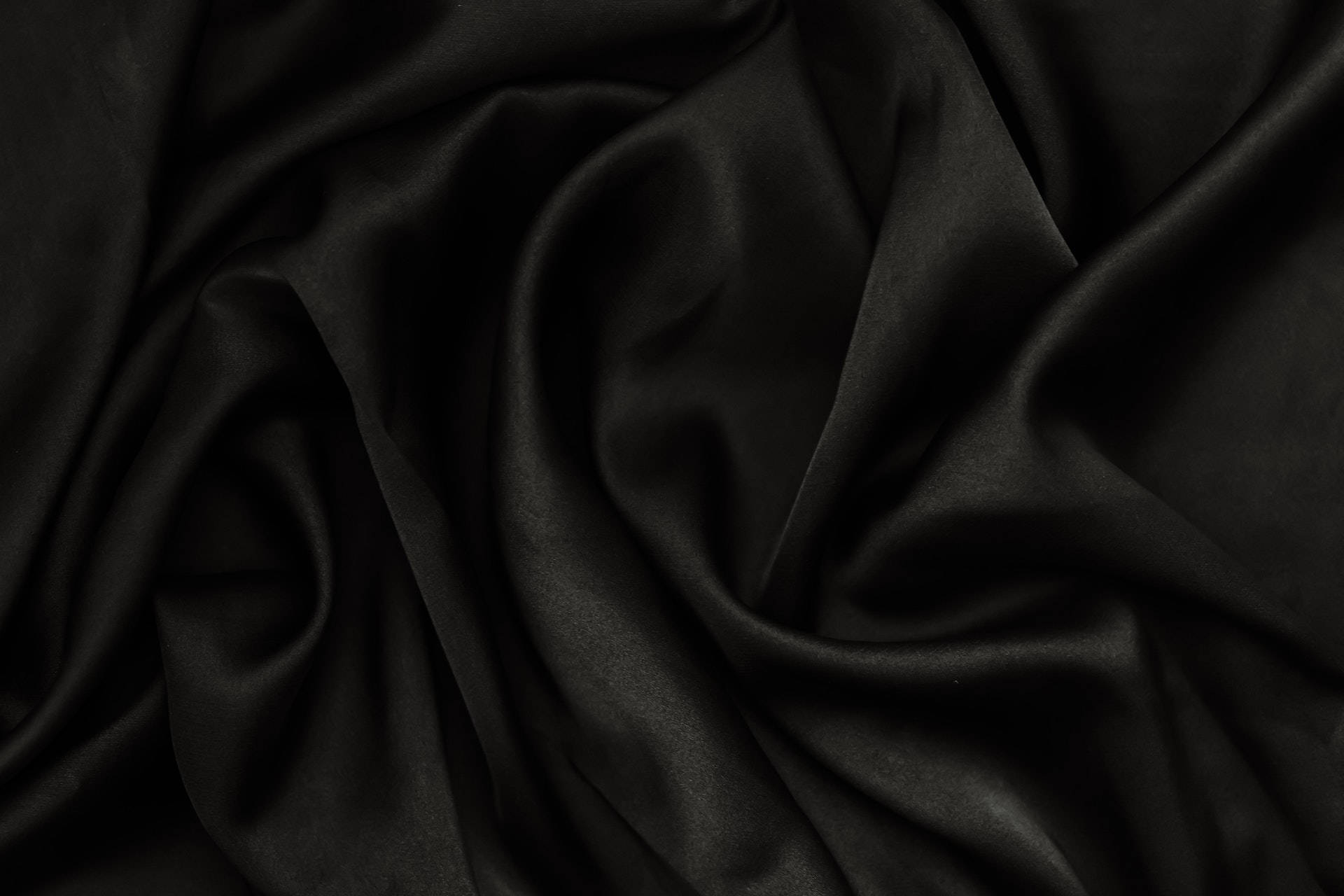 rippled black fabric, satin fabric, deep folds, Full HD Desktop Wallpaper