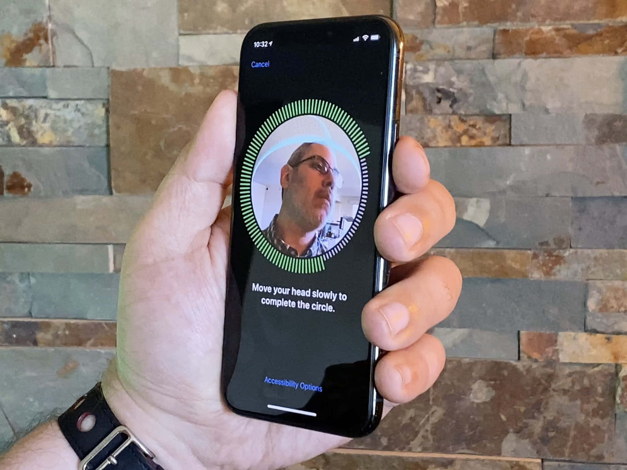 face id, smartphone, face recognition setup screen, Full HD Desktop Wallpaper