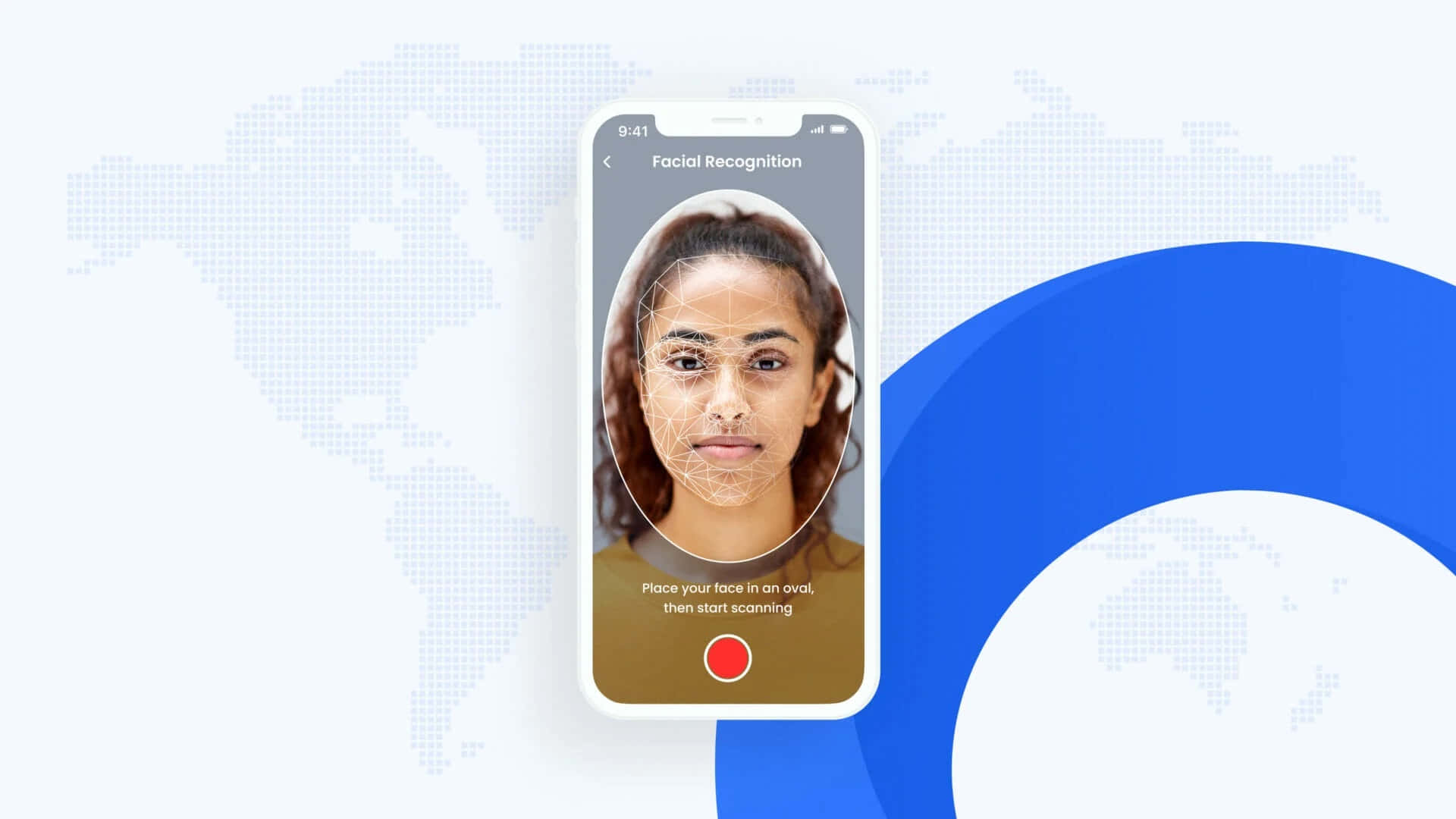 face recognition, smartphone, grid overlay, Full HD Desktop Wallpaper