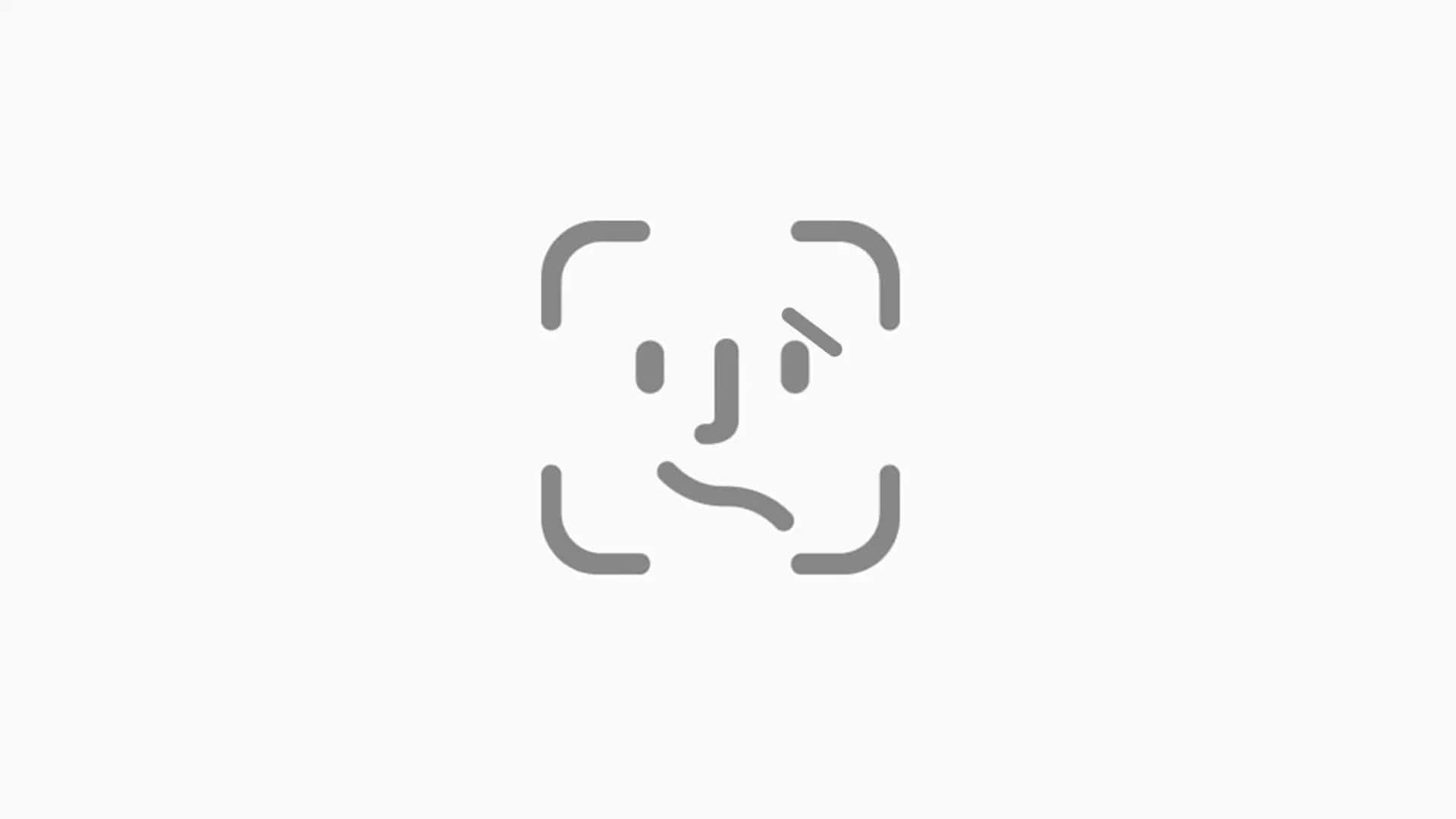 Face ID, gray line-art, camera frame, Full HD Desktop Wallpaper