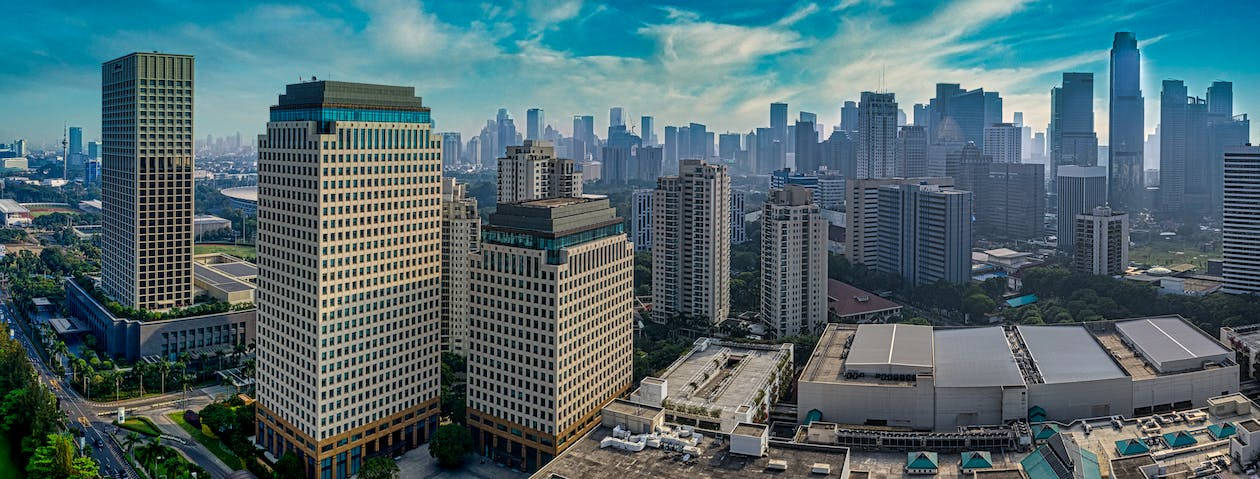 City Building, Facebook Cover, aerial view, SD Desktop Wallpaper