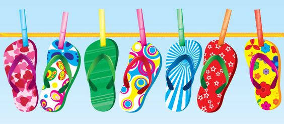 Assorted Slippers, Flip Flops, Yellow Line, SD Desktop Wallpaper