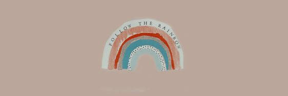 rainbow, pastel tones, muted beige background, SD Desktop Wallpaper