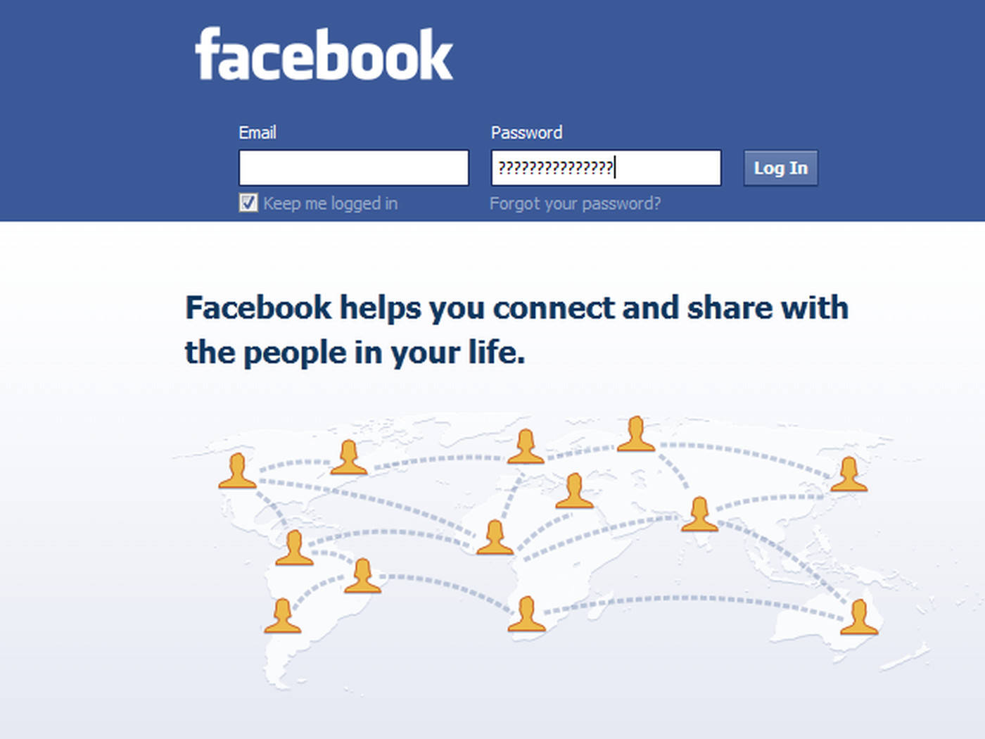 Facebook, login page, email password fields, HD Desktop Wallpaper