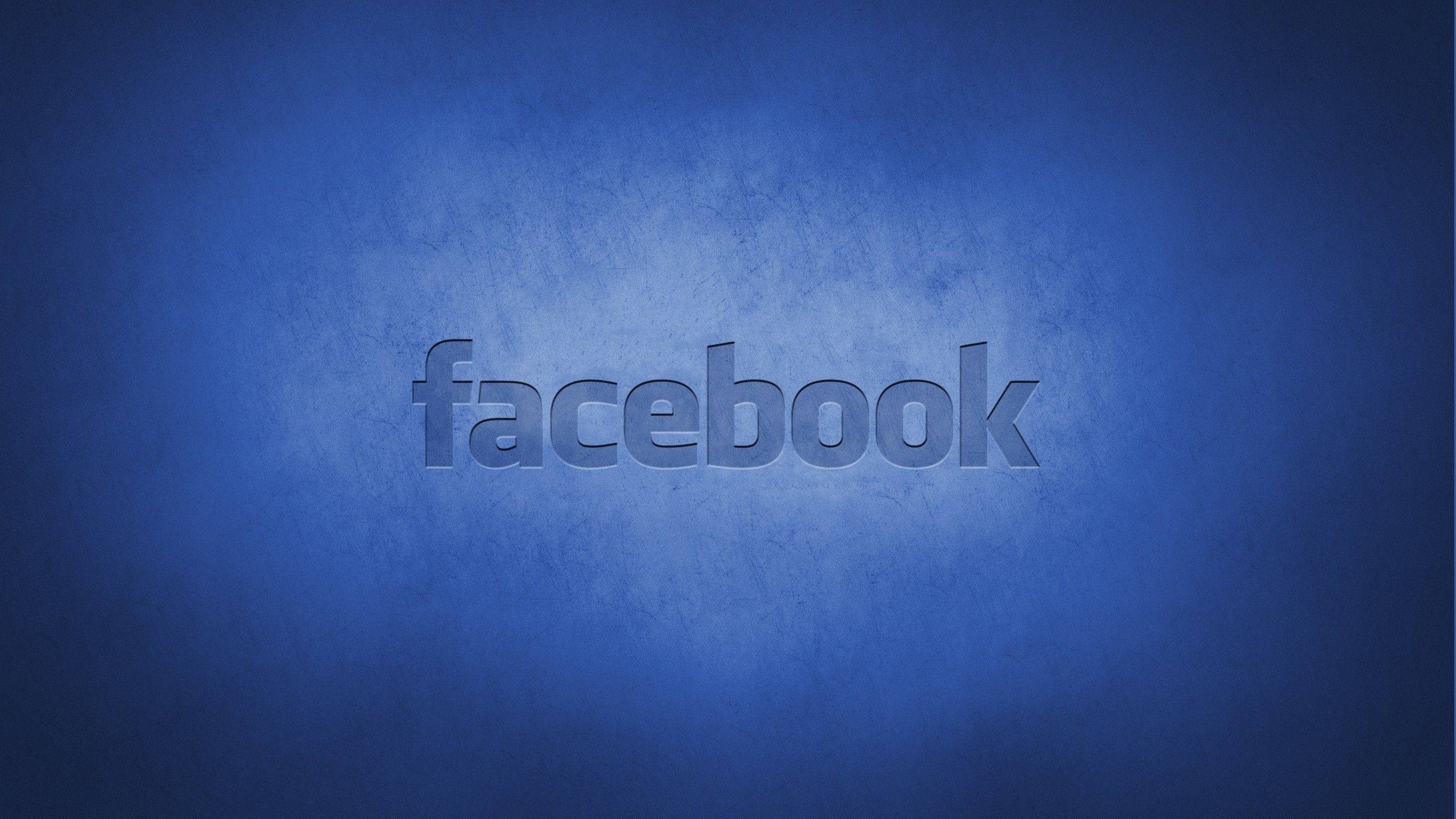 Facebook, text logo, metallic letters, 2K Desktop Wallpaper