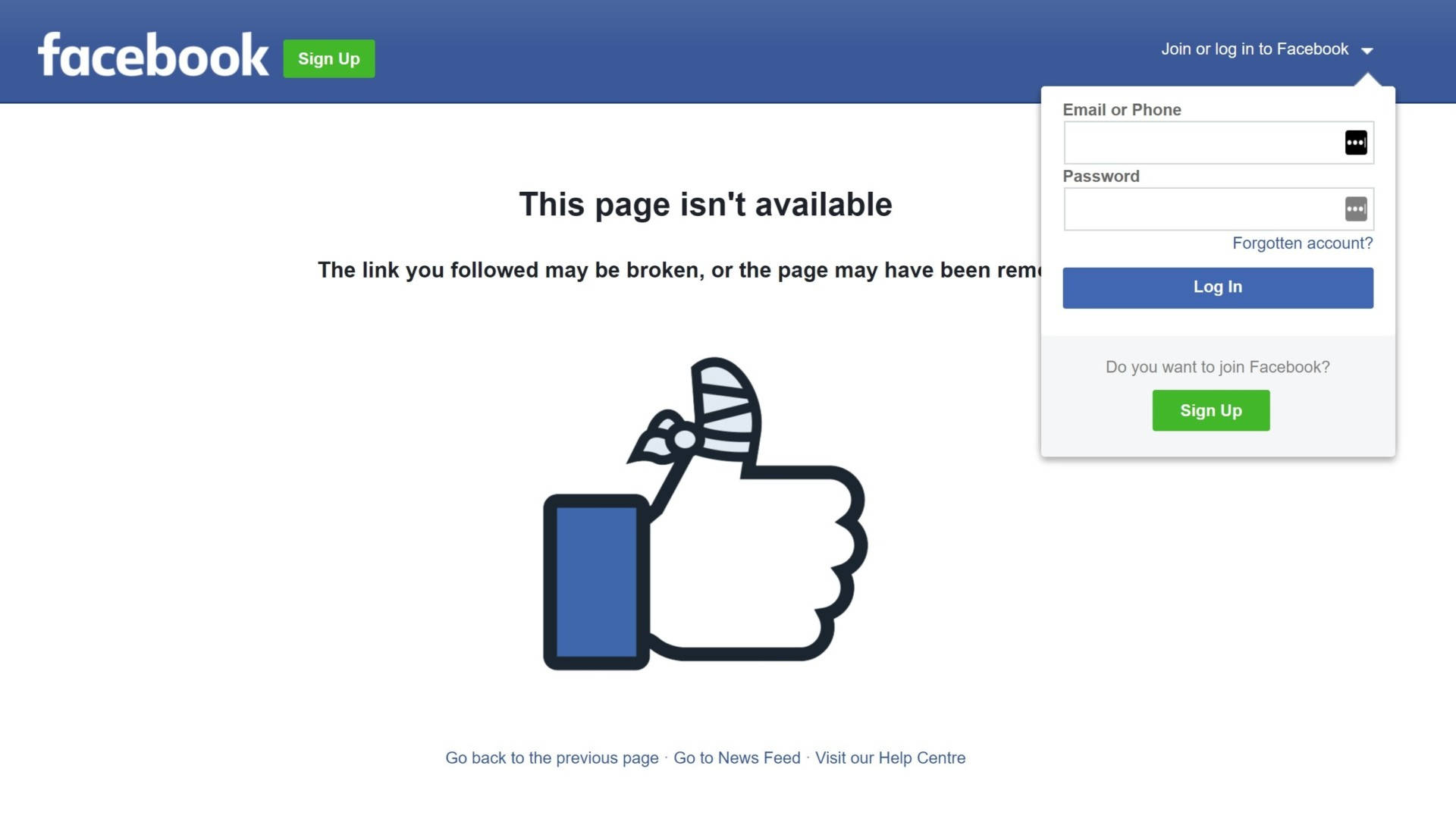 Facebook, login page, error page, Full HD Desktop Wallpaper