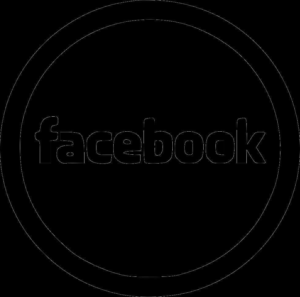 Facebook Logo, black circle, minimalist black background, SD Desktop Wallpaper