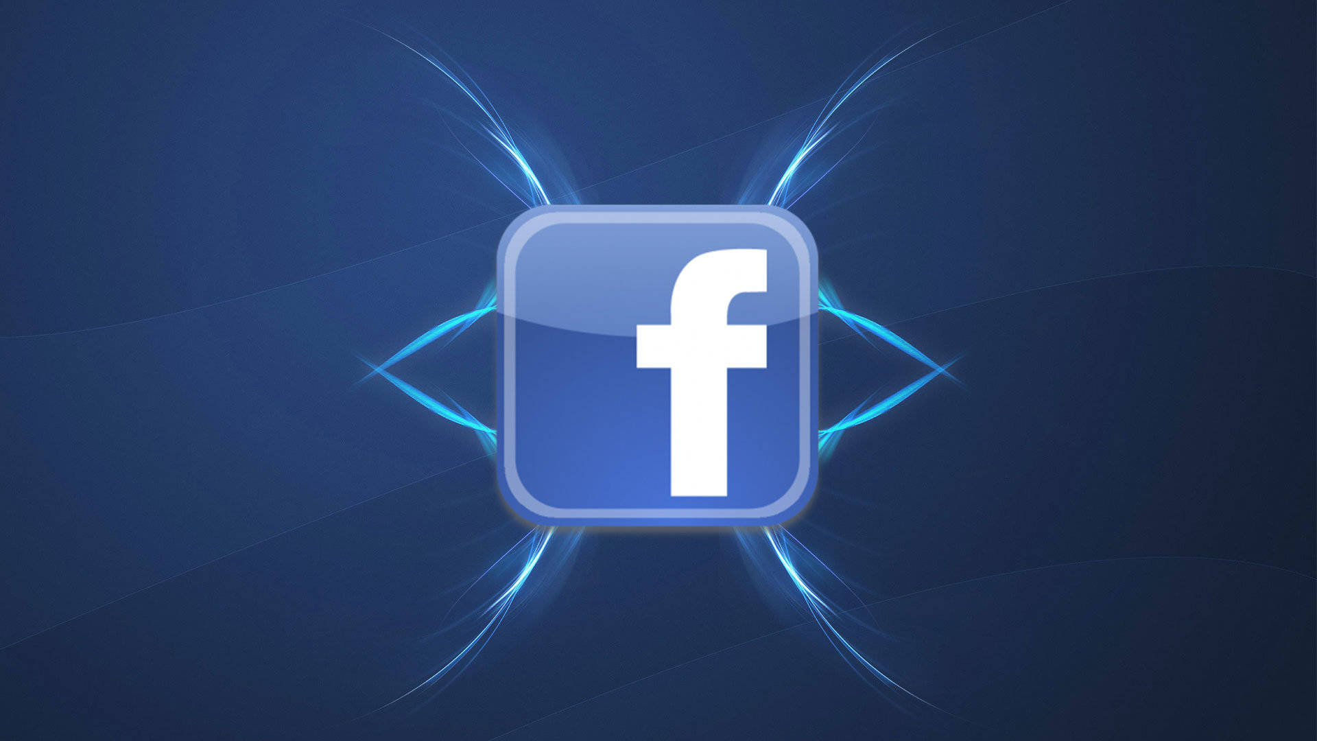 Facebook, luminescent feathers, electric blue, Full HD Desktop Wallpaper
