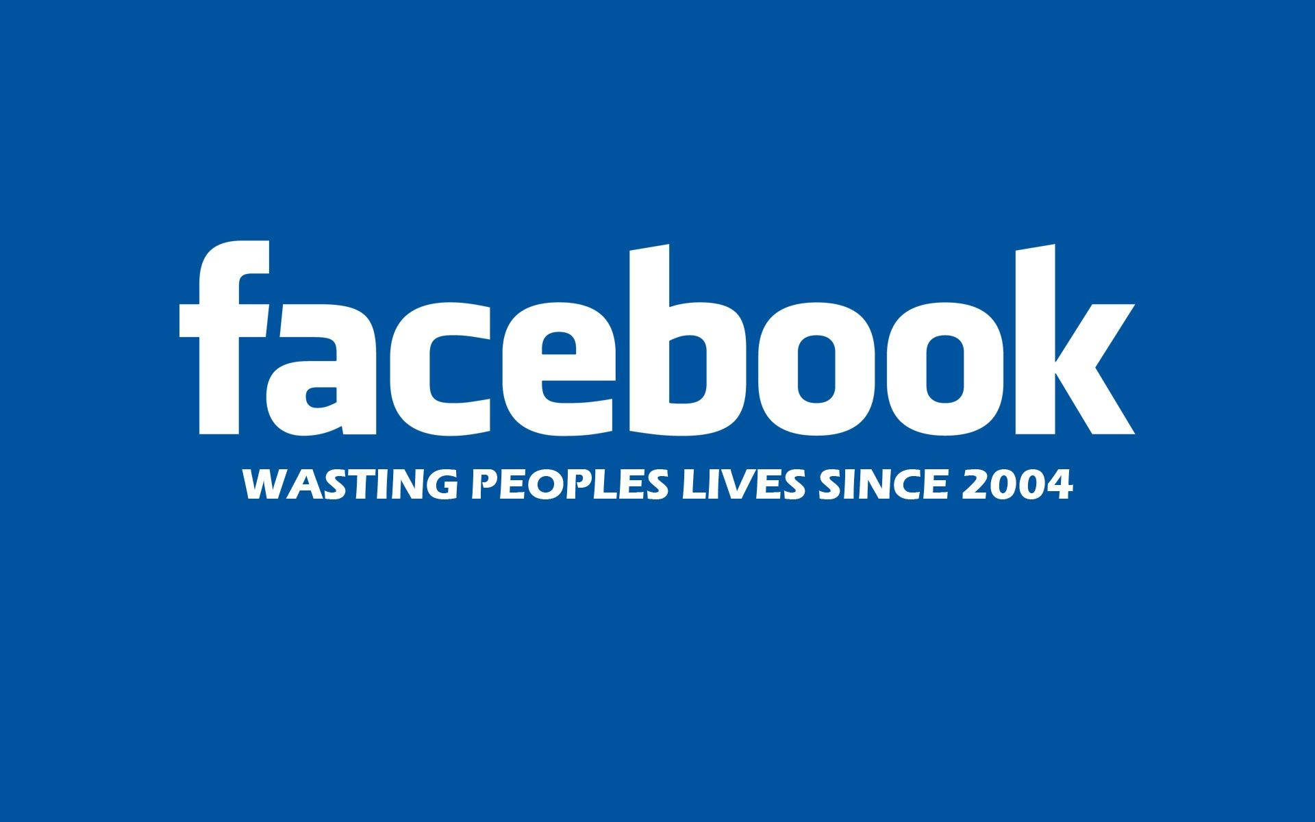 Facebook, blue background, white text, Full HD Desktop Wallpaper