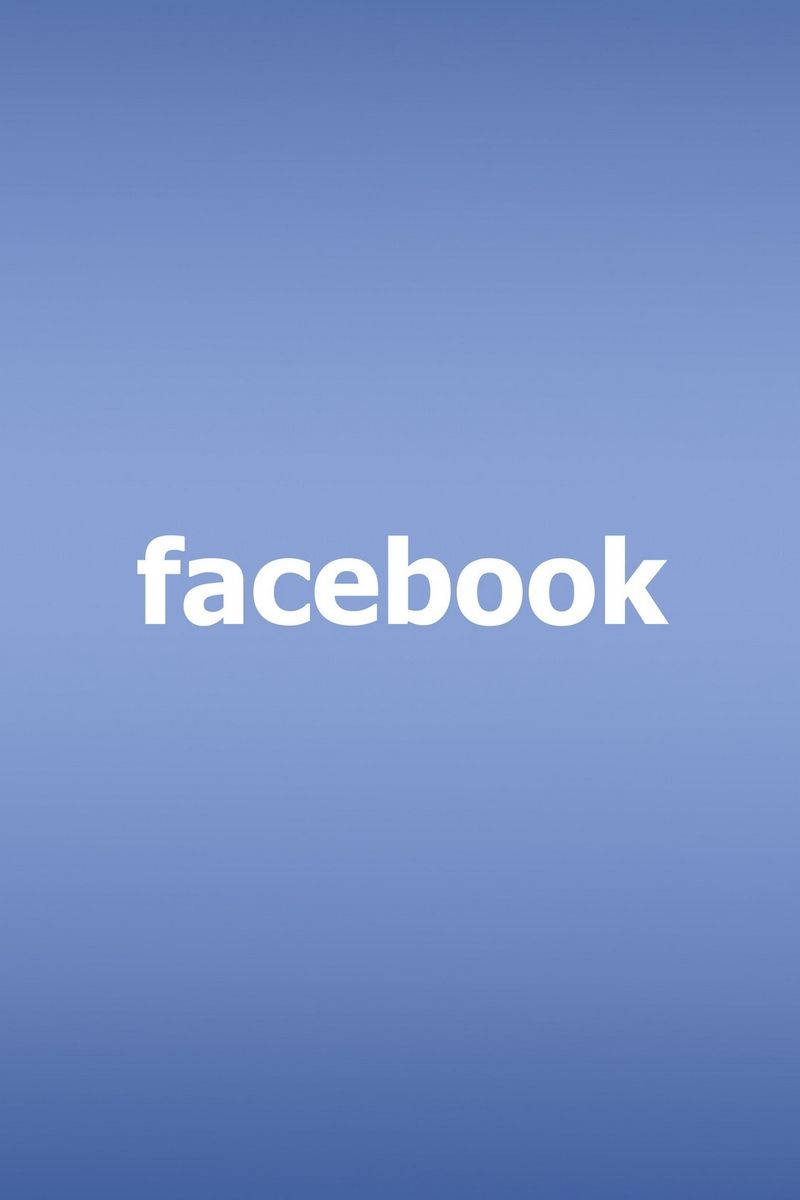 Faded Blue, Facebook, white lowercase letters, SD Phone Wallpaper
