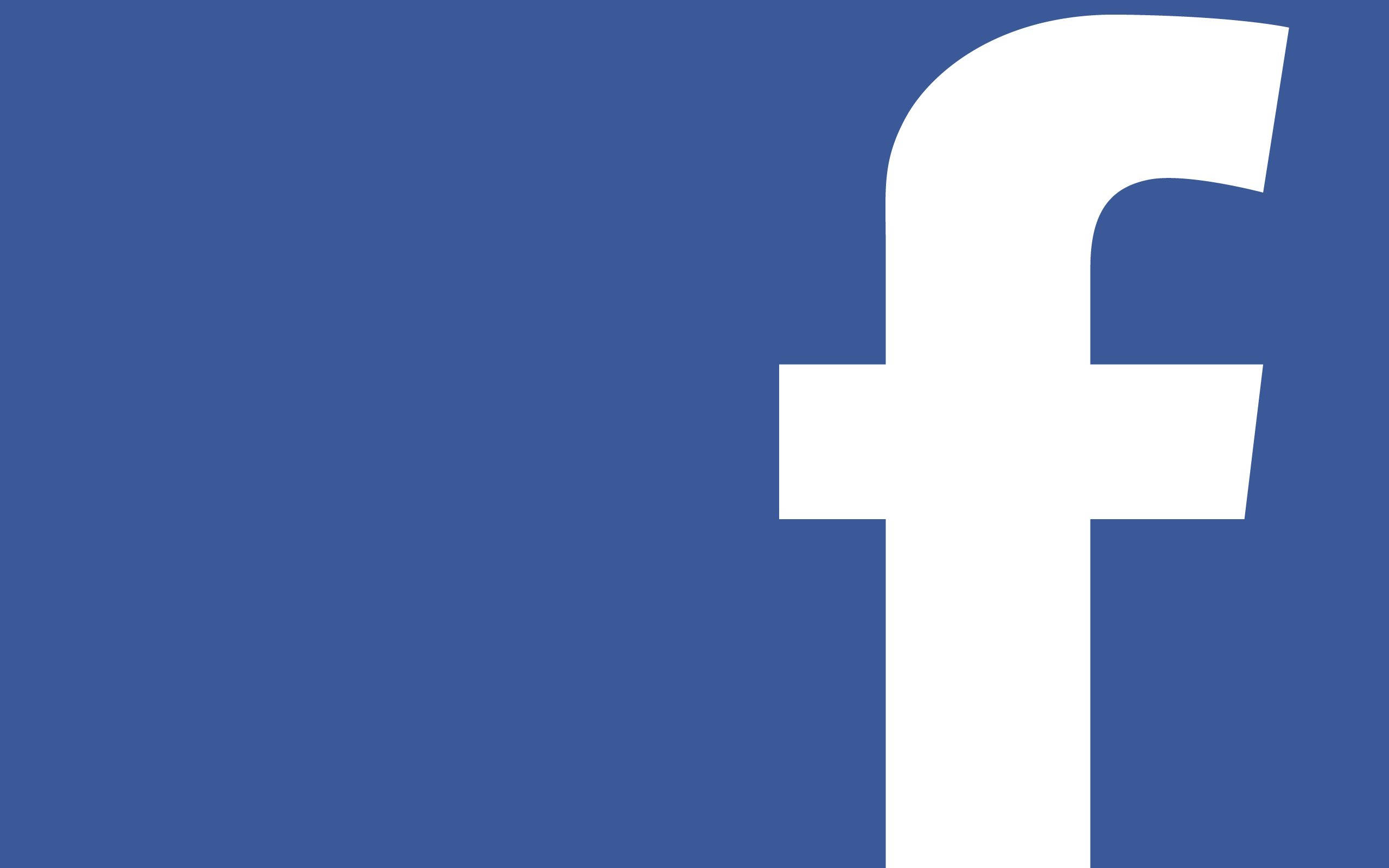 Facebook, F Logo, white, 2K Desktop Wallpaper