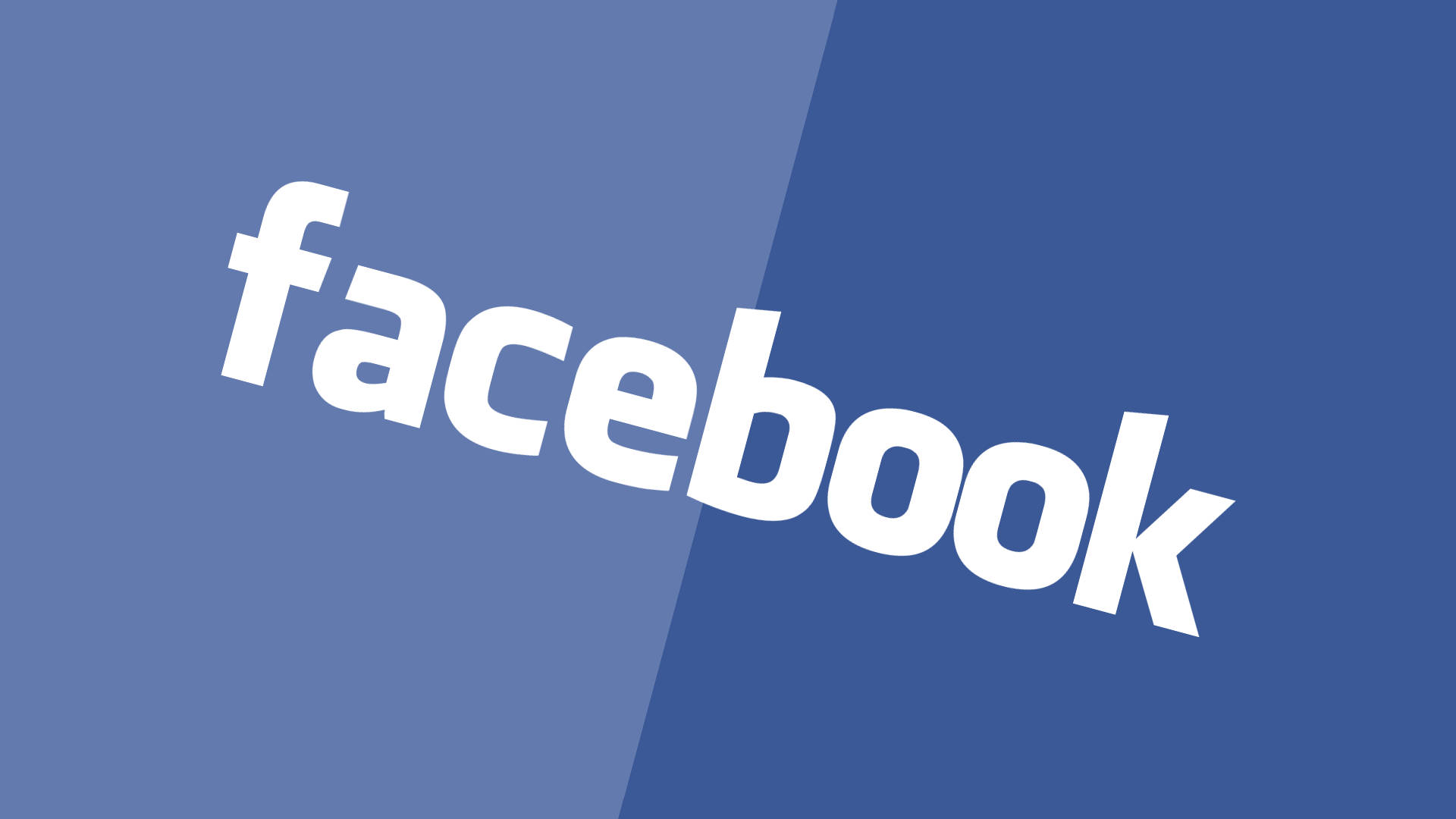 Facebook, white lowercase letters, diagonally split, Full HD Desktop Wallpaper