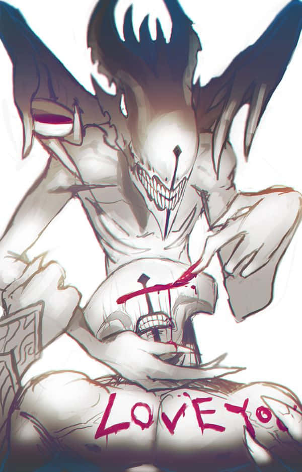 Faceless Void, anime demon, bat-like wings, SD Phone Wallpaper