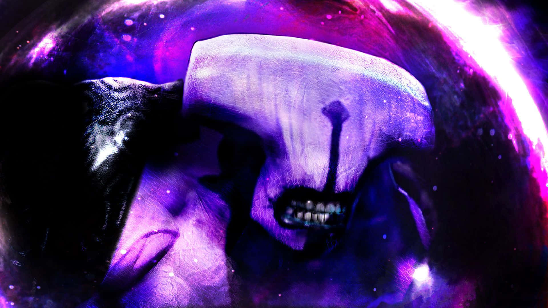 Faceless Void, glowing purple eyes, teeth, Full HD Desktop Wallpaper
