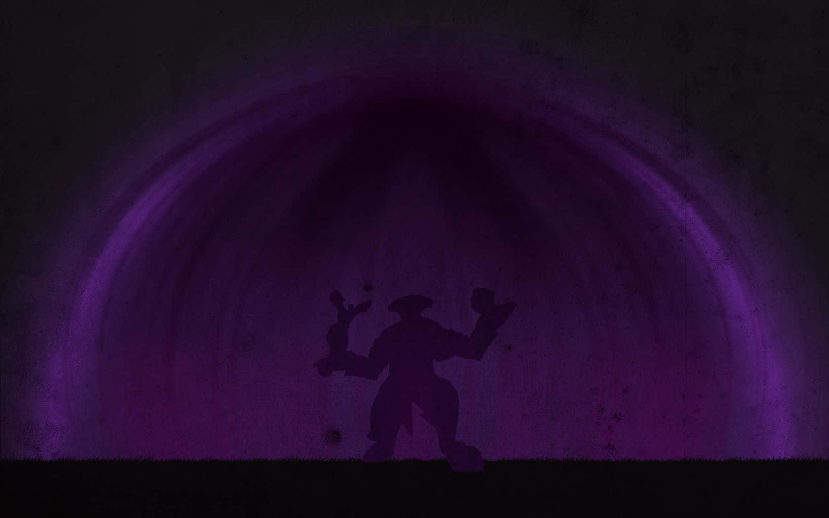 Faceless Void, glowing purple archway, shadowy tunnel, HD Desktop Wallpaper