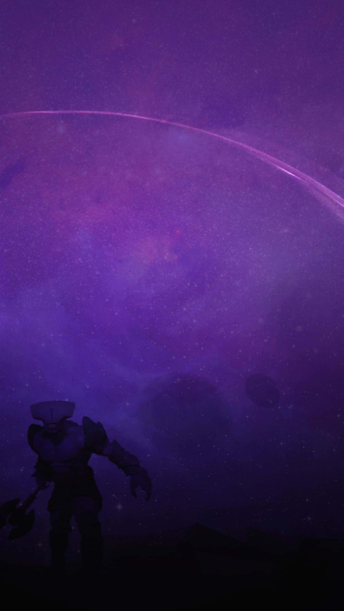 Faceless Void, purple nebula, glowing cosmic ring, Full HD Phone Wallpaper