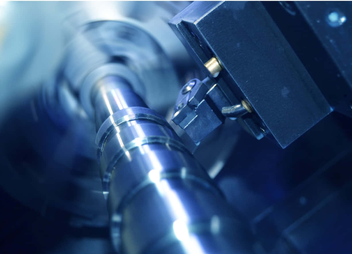 metal cylinder, robotic tool, cool blue industrial setting, SD Desktop Wallpaper