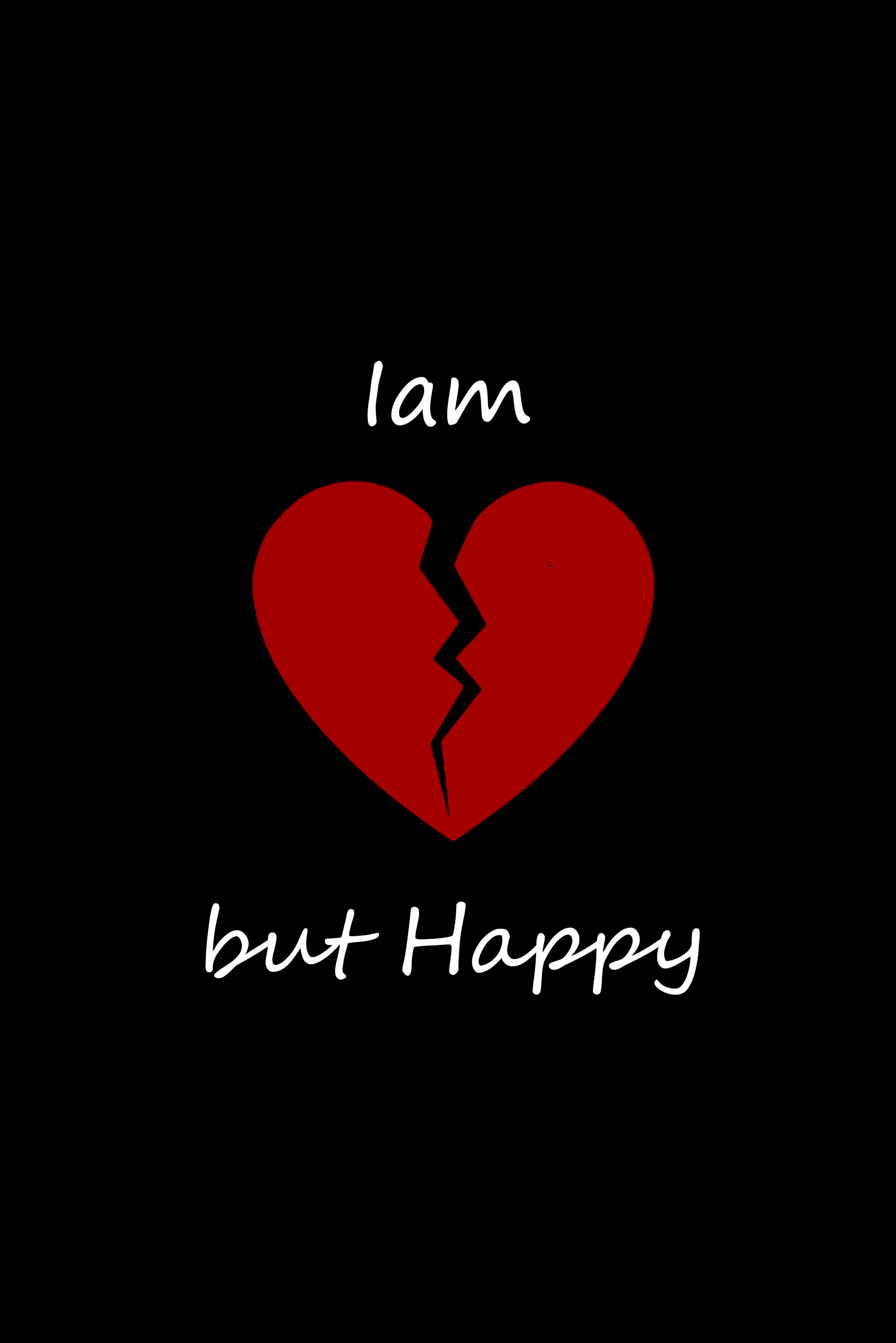 Love Failure, red broken heart, black background, 4K Phone Wallpaper
