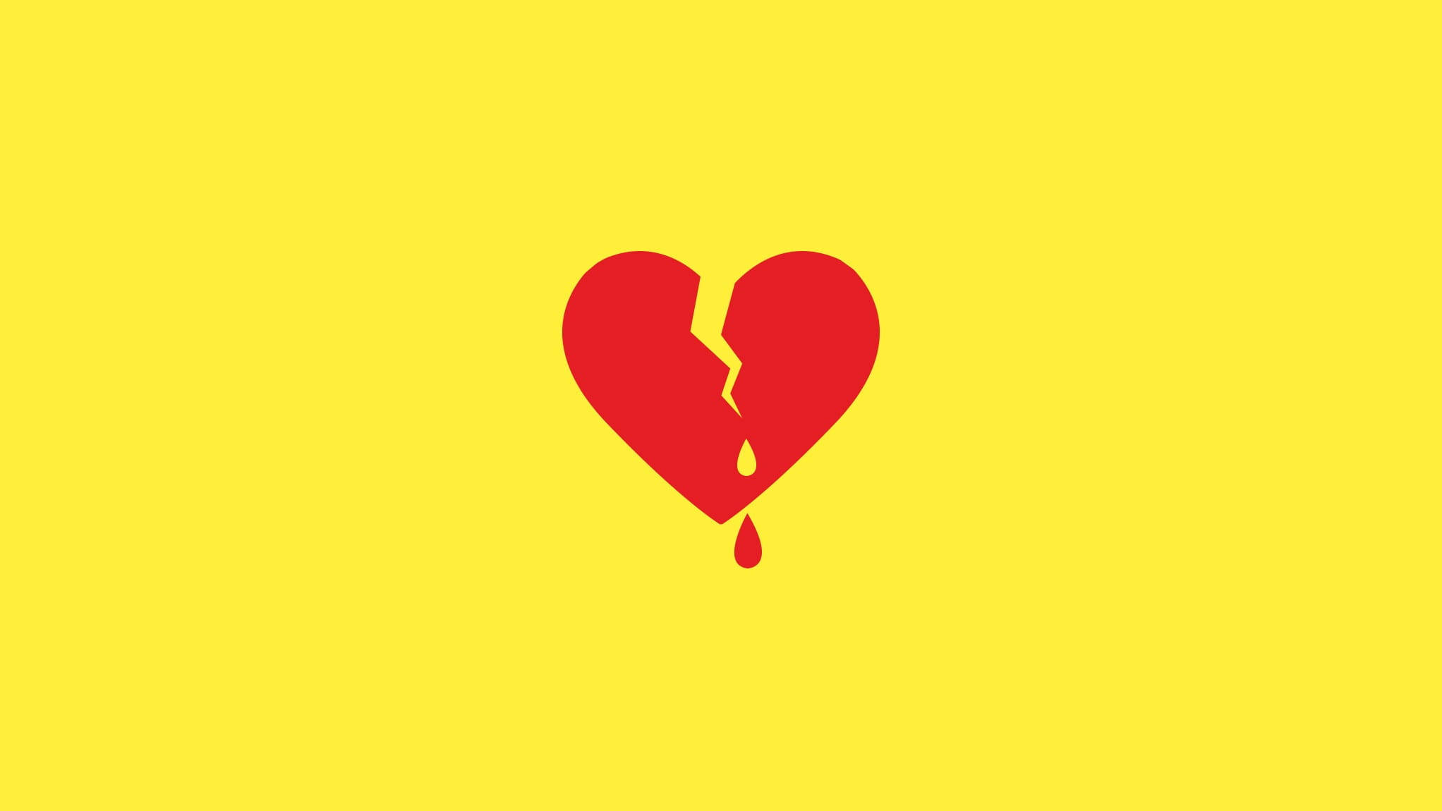 Love Failure Bleeding Broken Heart, red broken heart, tear drop, Full HD Desktop Wallpaper