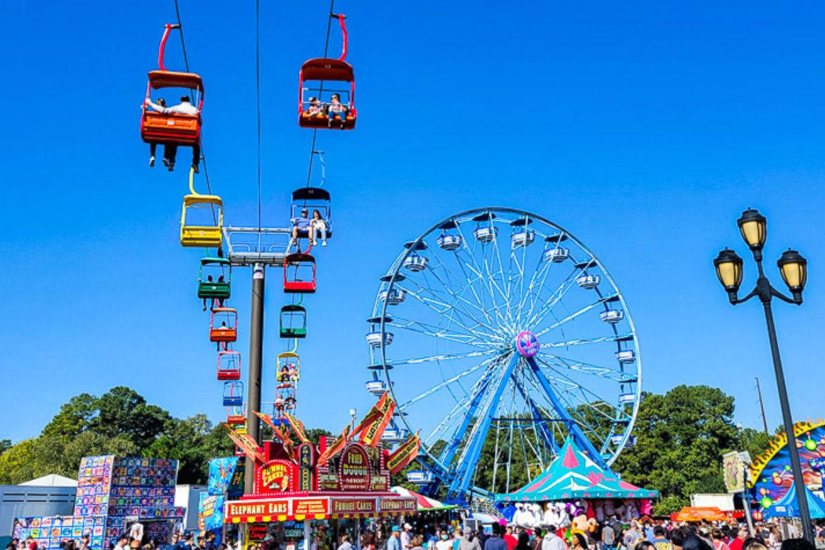 Chair Lift, Fair, Carnival, SD Desktop Wallpaper