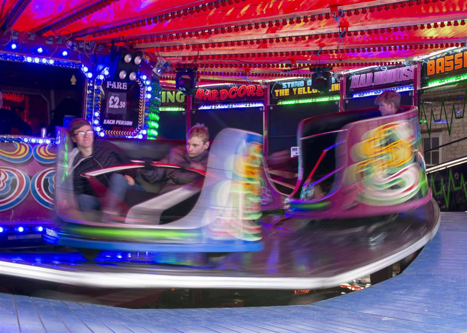 carnival ride, colorful lights, motion blur, HD Desktop Wallpaper