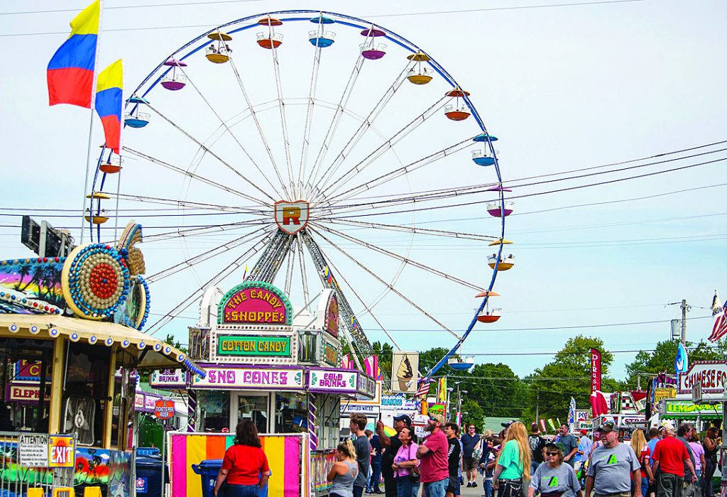 Colorful Fair, Ferris wheel, candy shop, SD Desktop Wallpaper