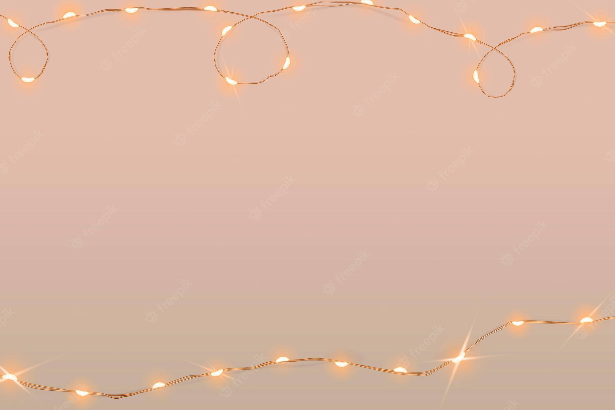 string lights, beige background, soft peach gradient background, Full HD Desktop Wallpaper