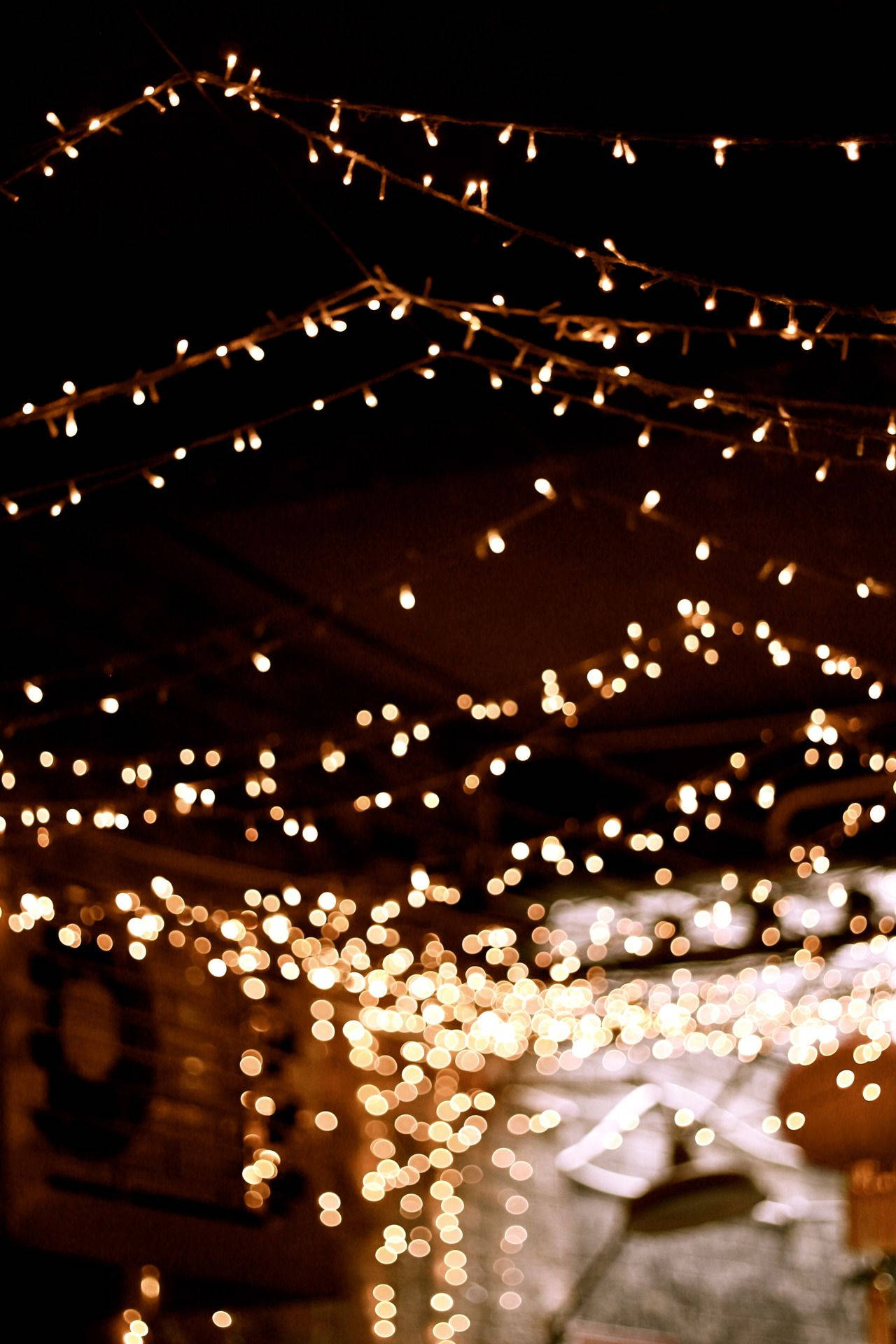 Fairy Lights Aesthetic, string lights, glowing, Full HD Phone Wallpaper