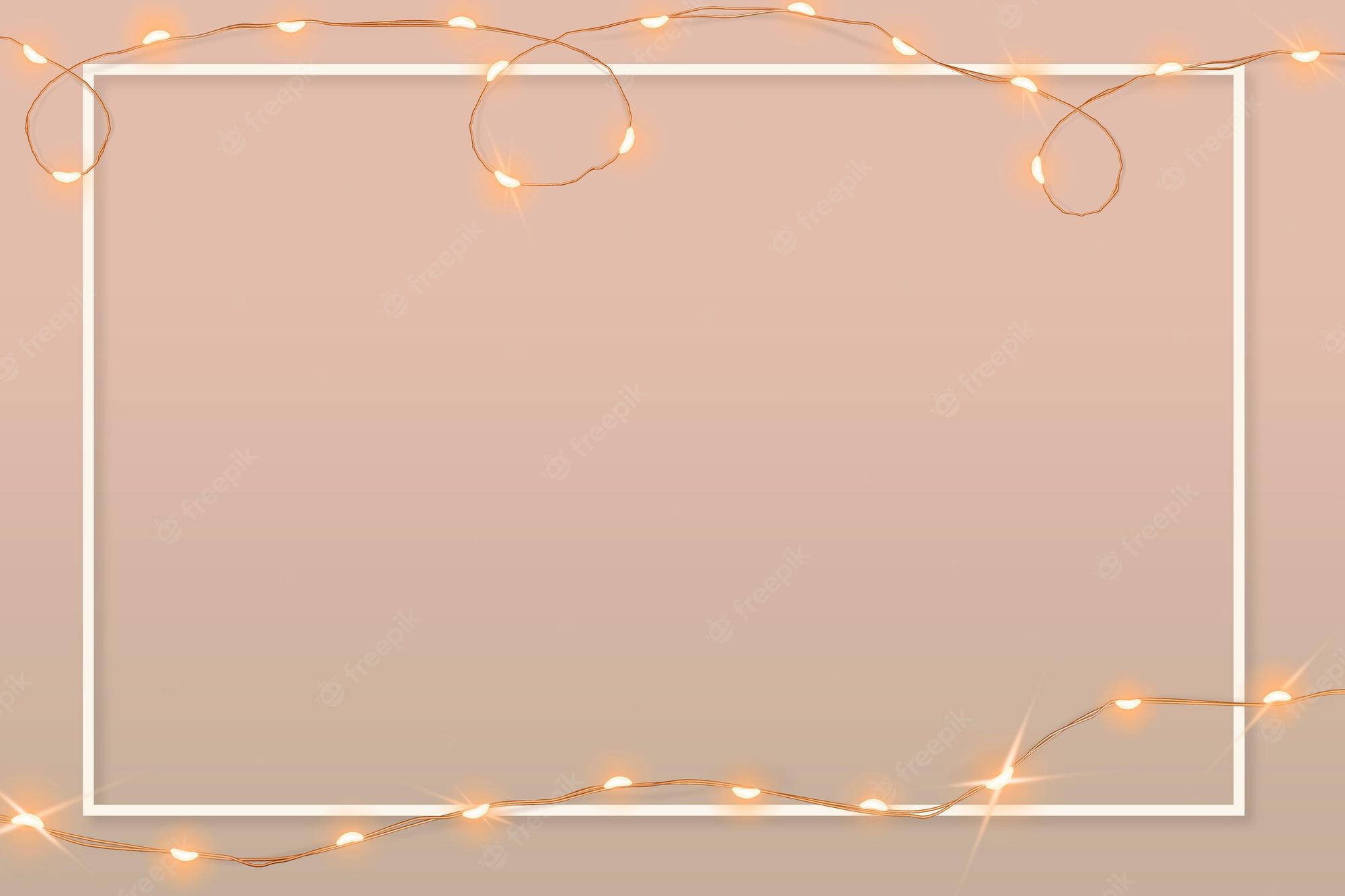 Fairy Lights Aesthetic, string lights, white rectangle, Full HD Desktop Wallpaper
