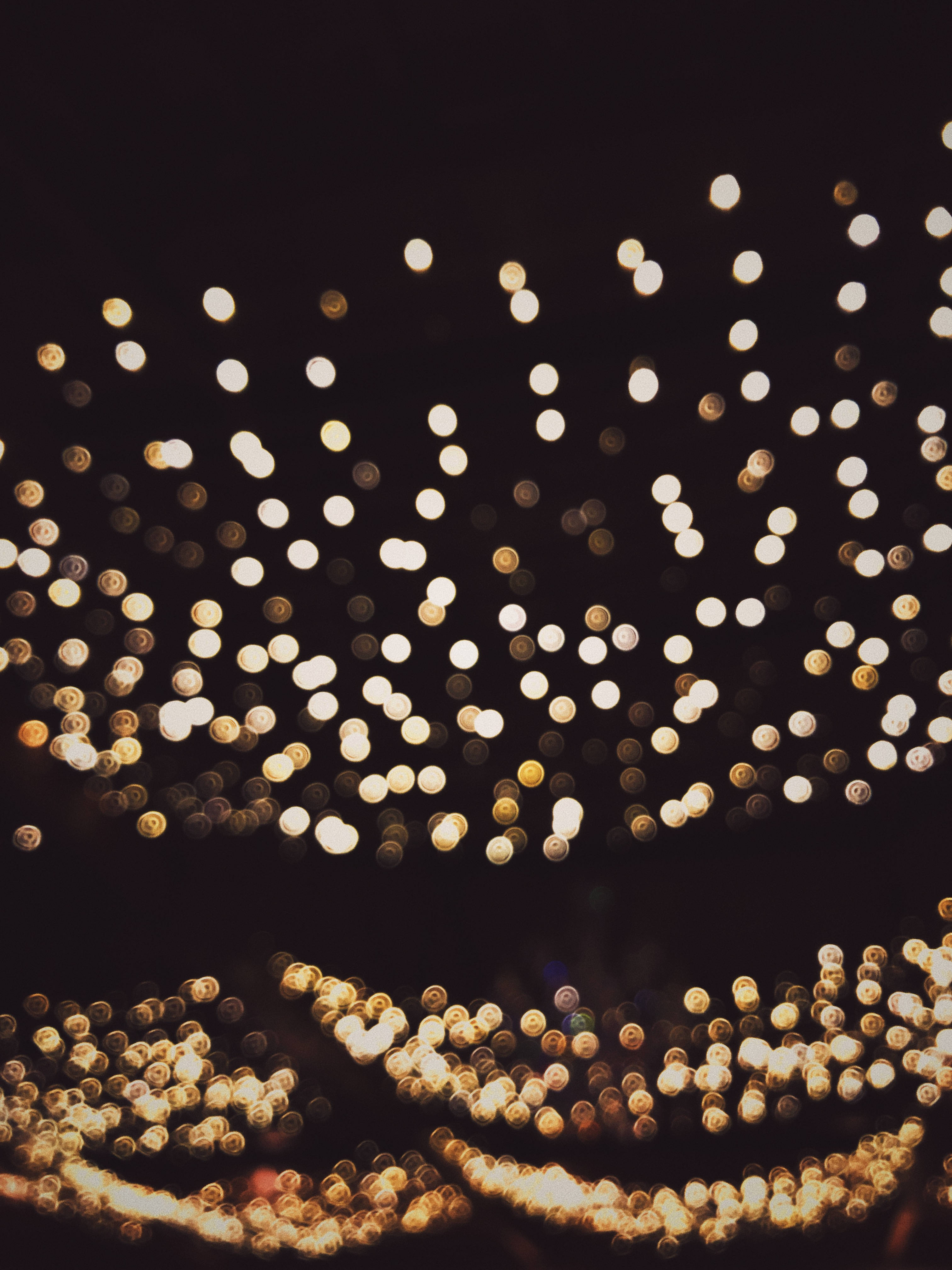 fairy lights aesthetic, aesthetic fairy lights, warm golden lights, 4K Phone Wallpaper
