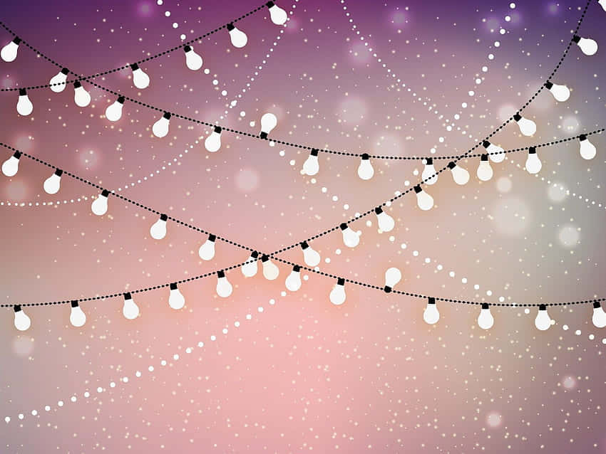 pink fairy lights, purple background, soft purple and pink gradient sky, SD Desktop Wallpaper