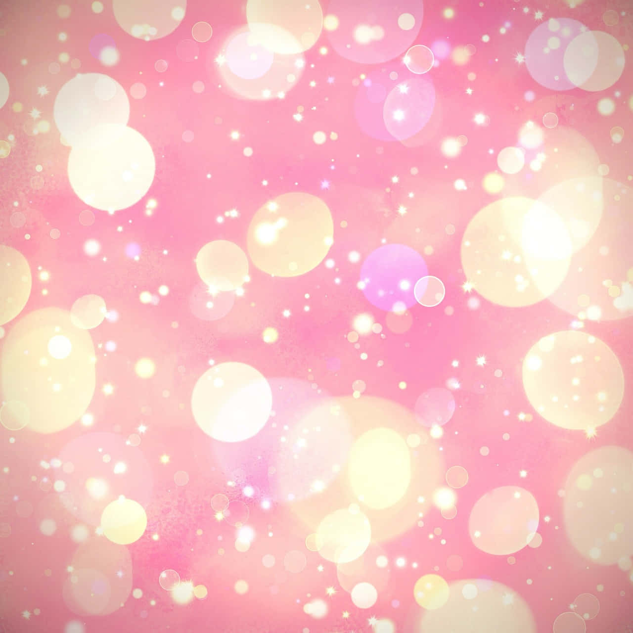 Pink Fairy Lights, dreamy pink background, soft glowing bokeh circles, HD Desktop Wallpaper