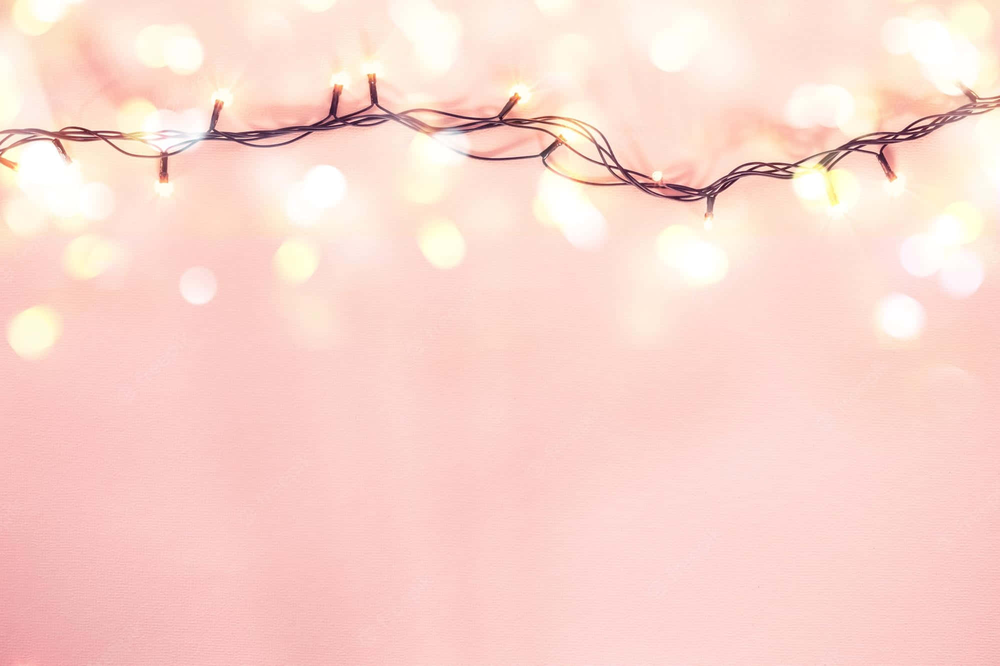 pink fairy lights, glowing fairy lights, soft pink textured background, Full HD Desktop Wallpaper