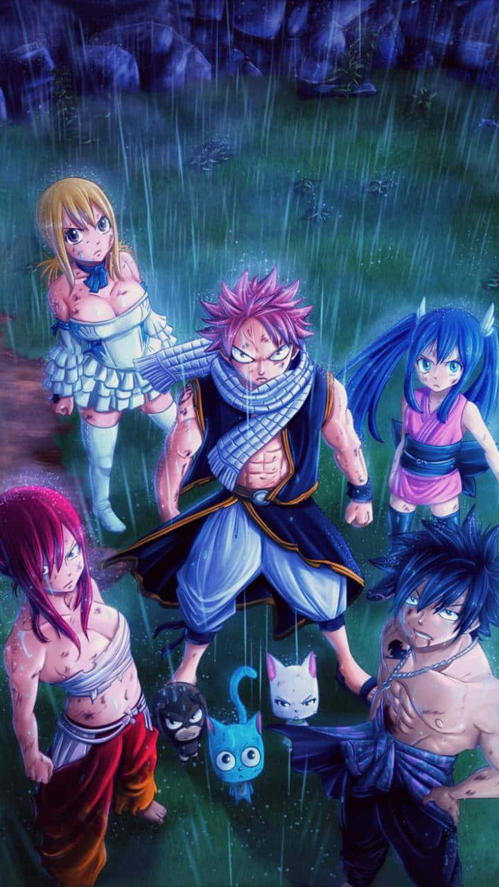 Fairy Tail Aesthetic, anime characters, cats, HD Phone Wallpaper