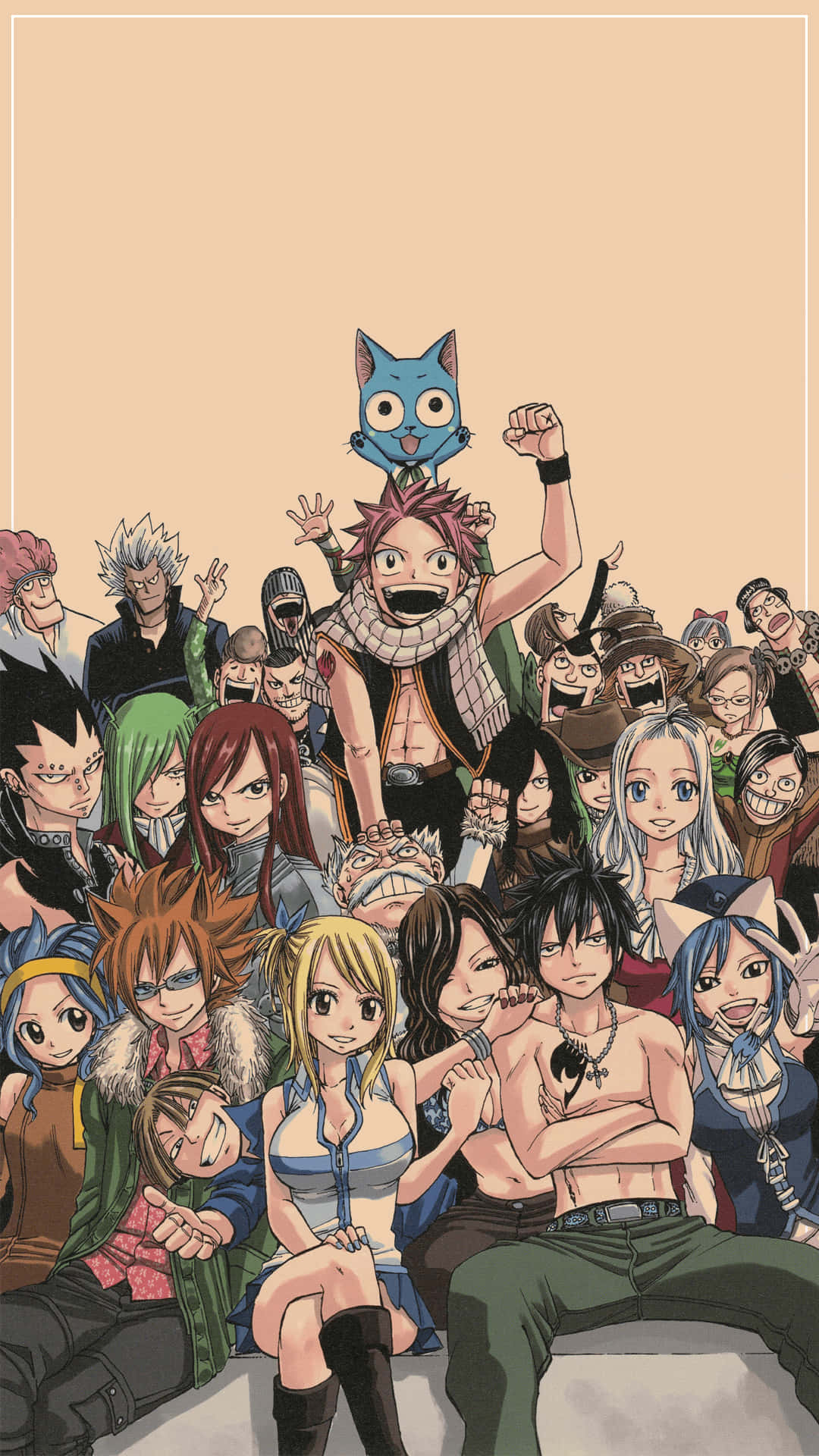 Fairy Tail, iPhone, anime group portrait, Full HD Phone Wallpaper