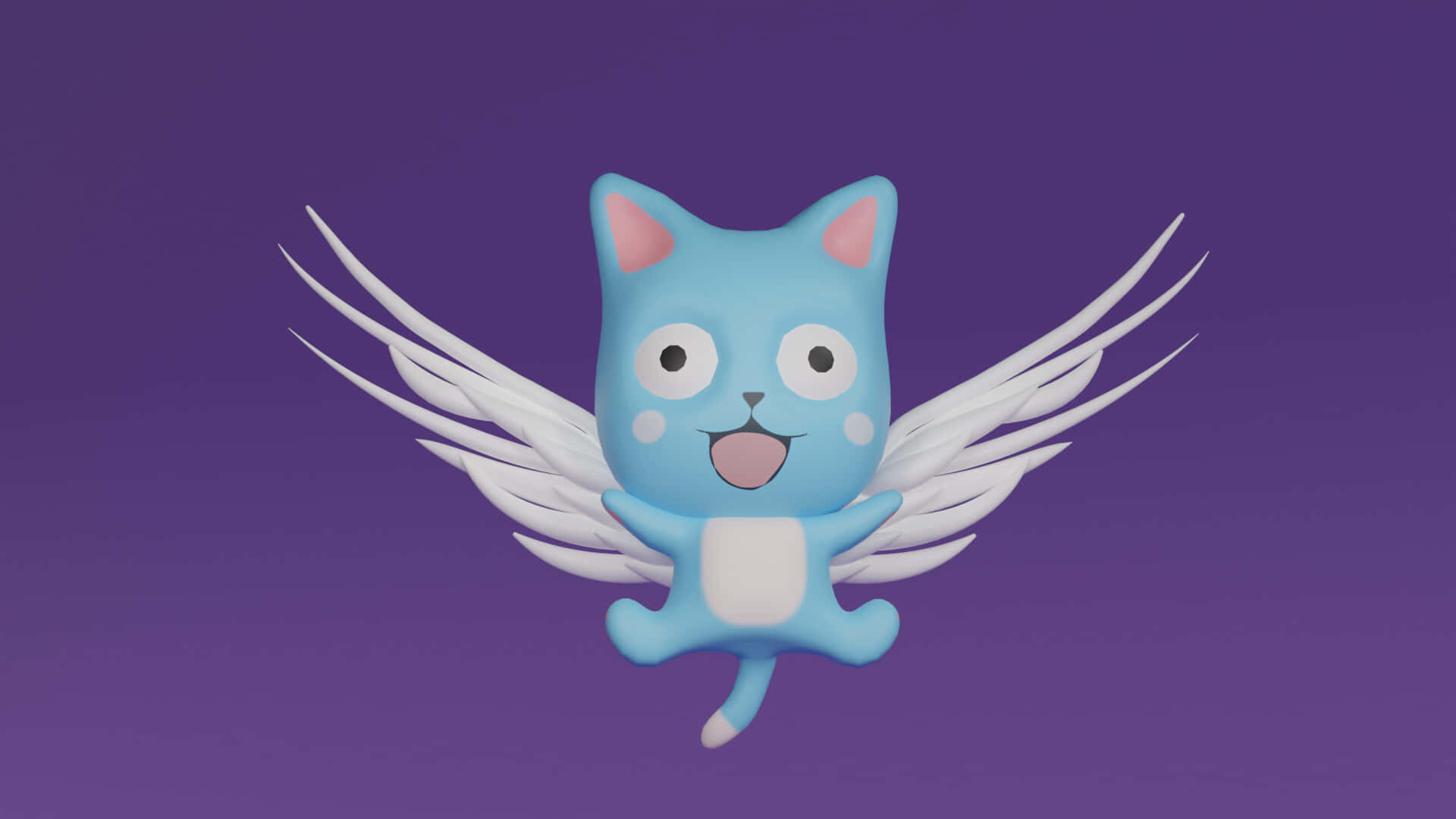 Happy, Fairy Tail, blue, Full HD Desktop Wallpaper