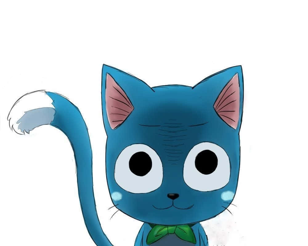 Happy, Fairy Tail, blue Exceed, SD Desktop Wallpaper