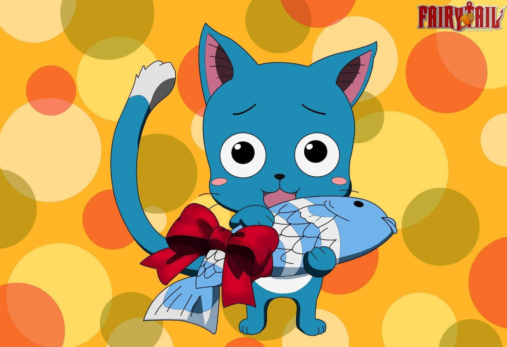 Happy, Fairy Tail, blue Exceed, HD Desktop Wallpaper