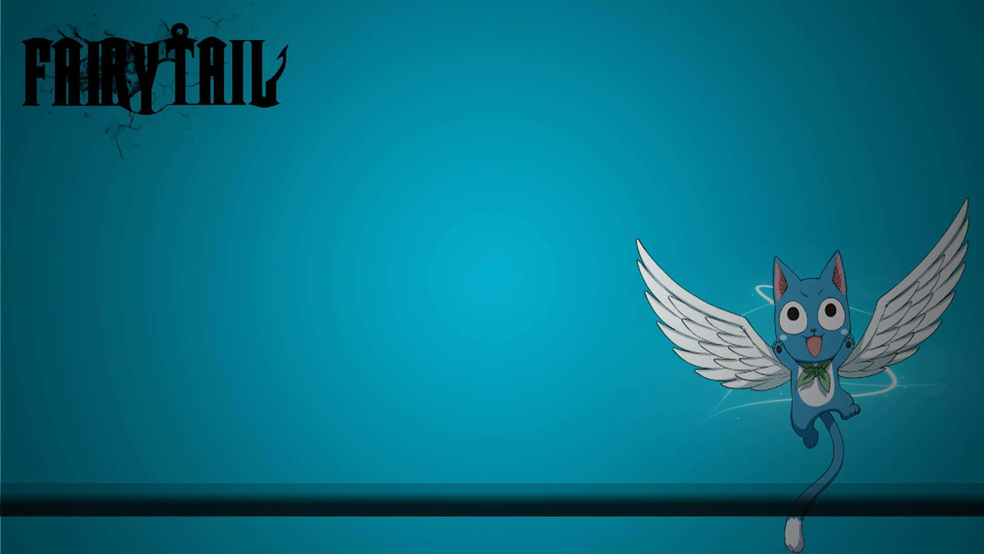 Fairy Tail, Happy, blue winged cat, Full HD Desktop Wallpaper
