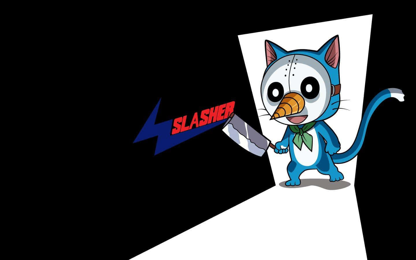 Fairy Tail, Happy, blue cartoon cat, HD Desktop Wallpaper