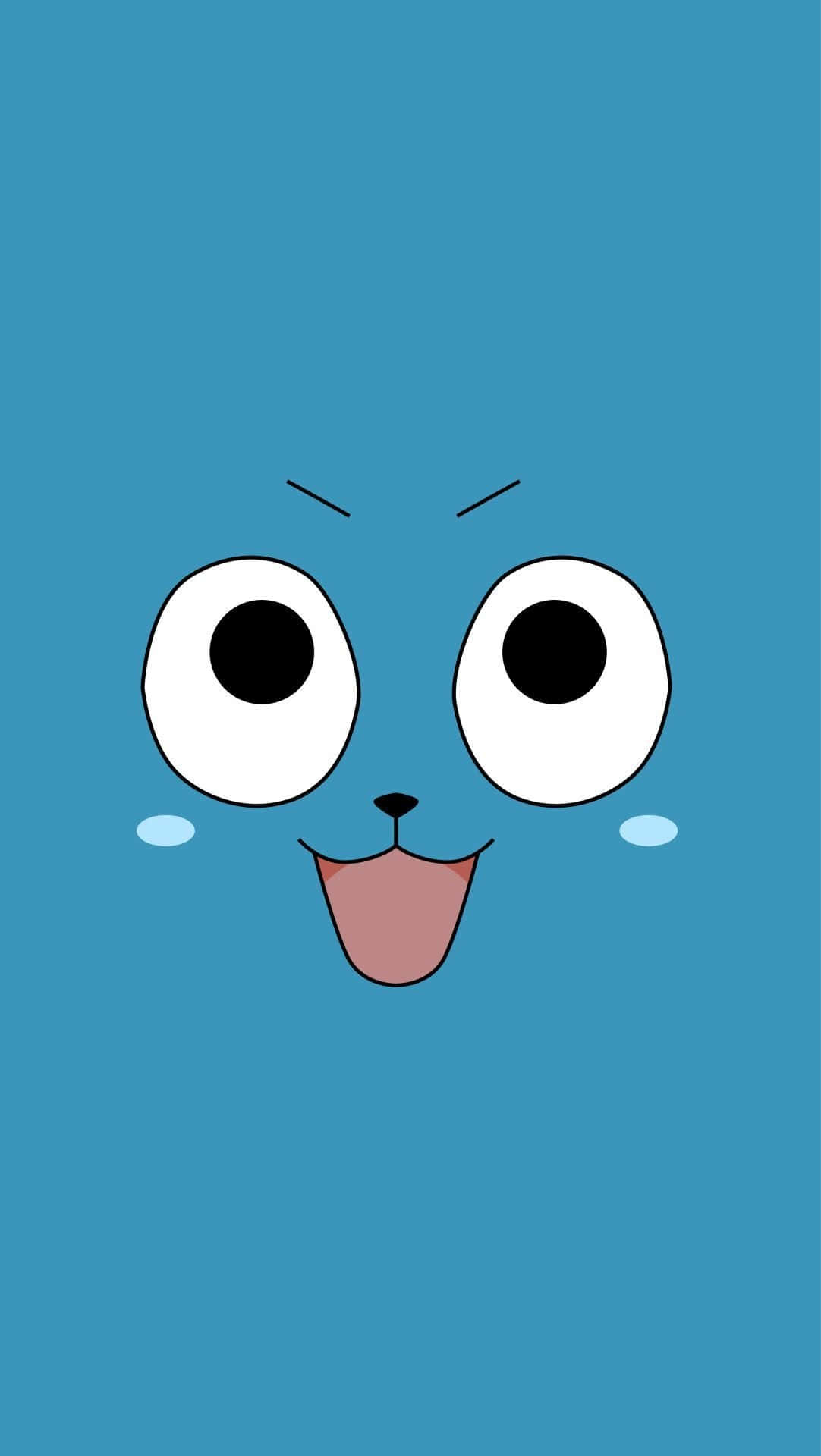 Happy, Fairy Tail, blue cat, Full HD Phone Wallpaper